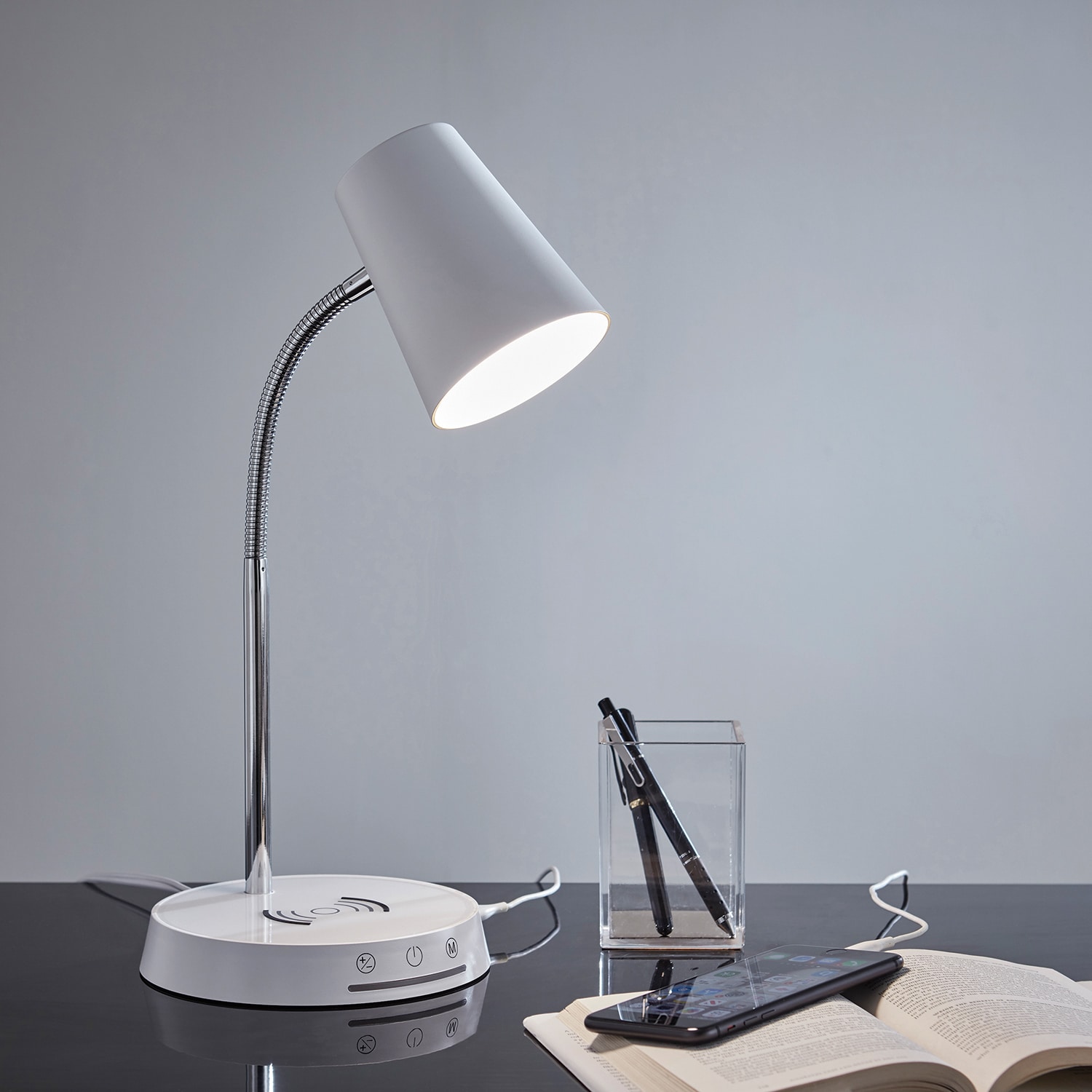 LED Desk Lamp 13, Office Table Lamp with USB Charging Port