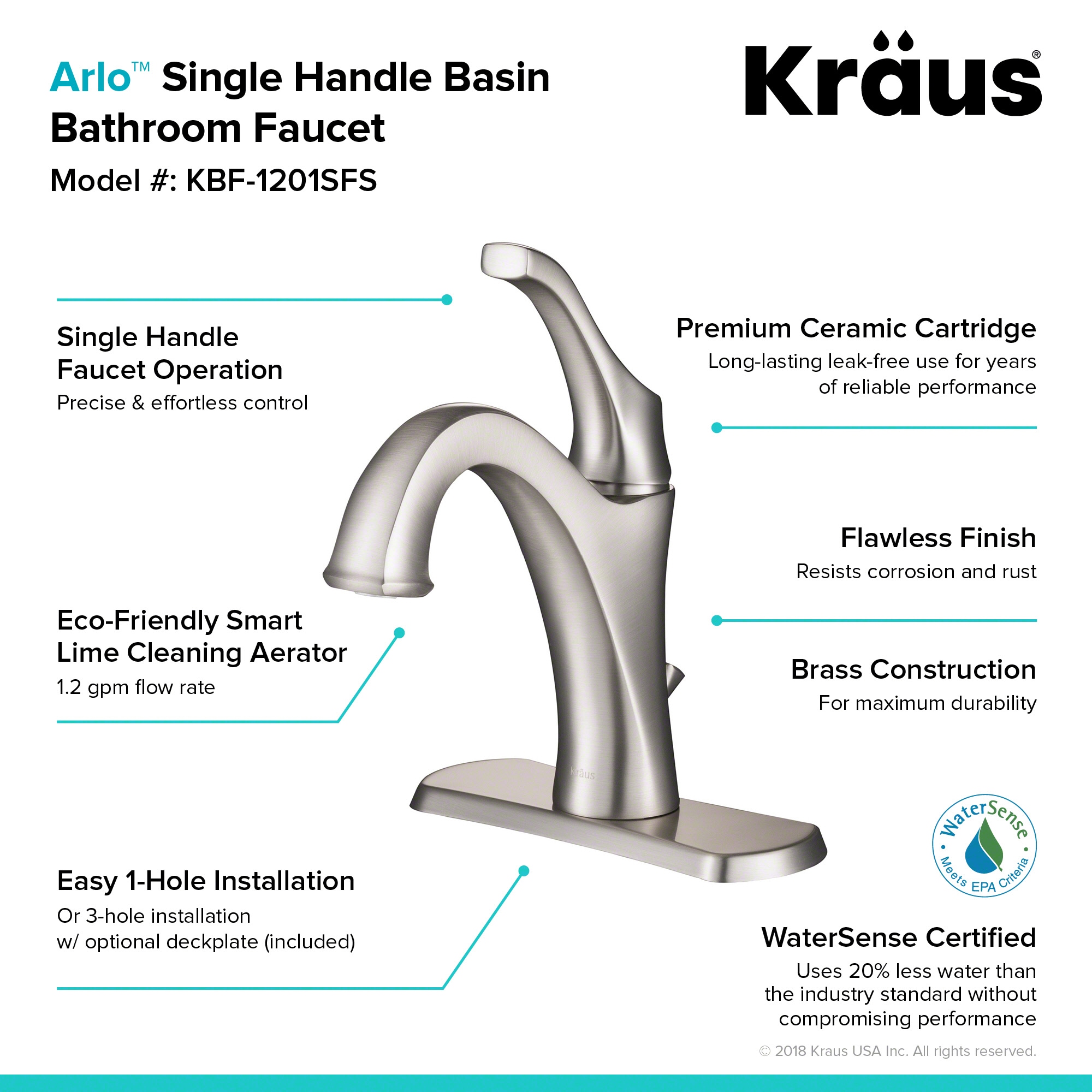 Kraus KBF-1201SFS-2PK Lavatory-Faucets - View #6
