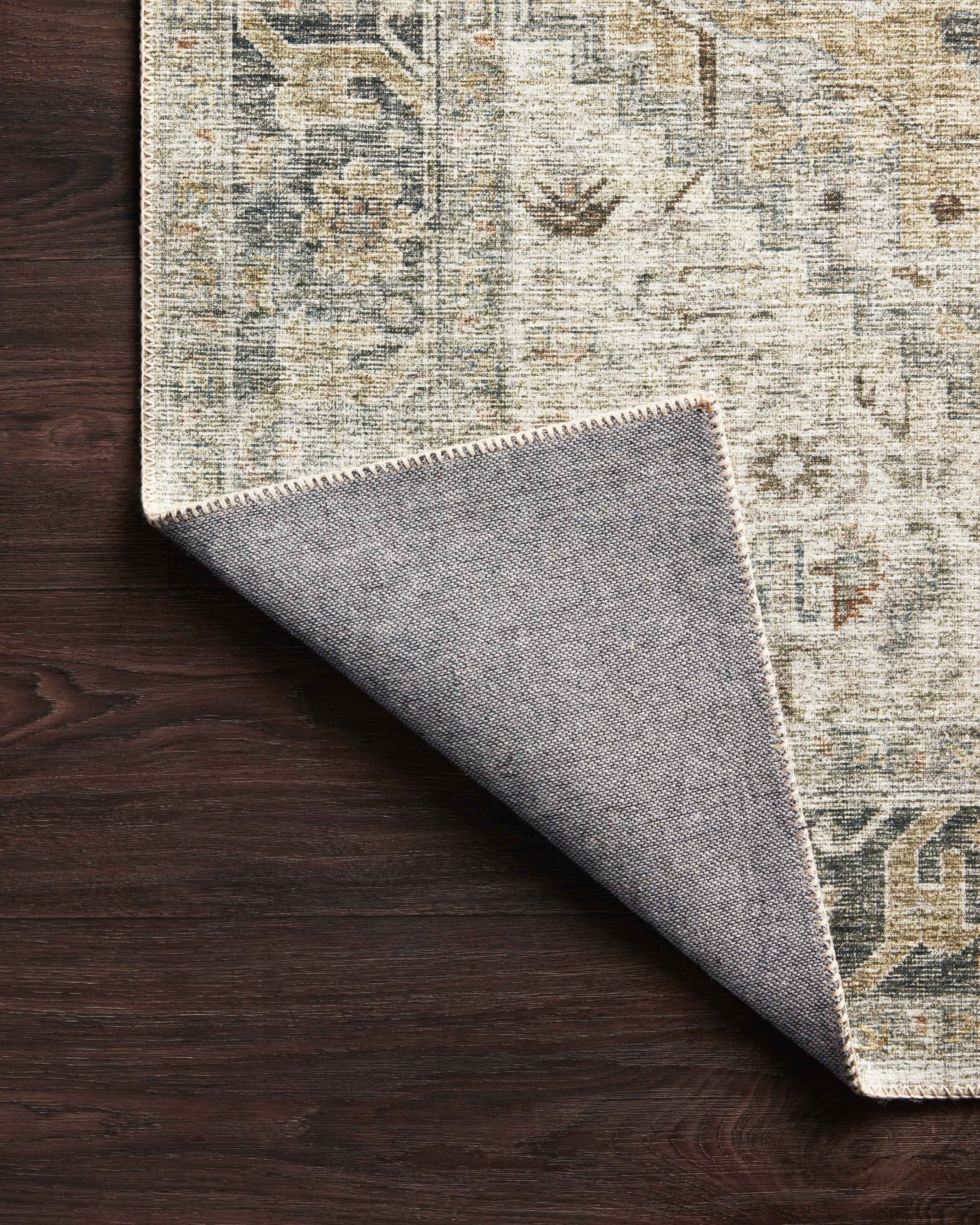 Gray Oriental Synthetic Runner Rug 2'-6" x 7'-6"
