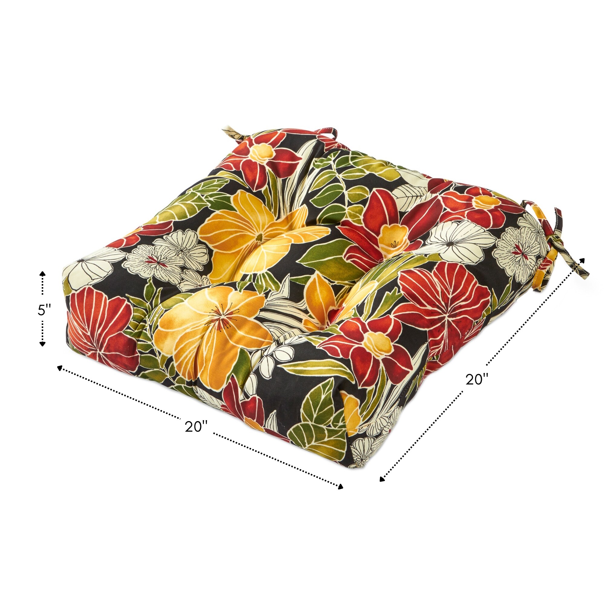 Greendale Home Fashions OC4800-ALOHA-BLACK Patio-Furniture-Cushions - View #8