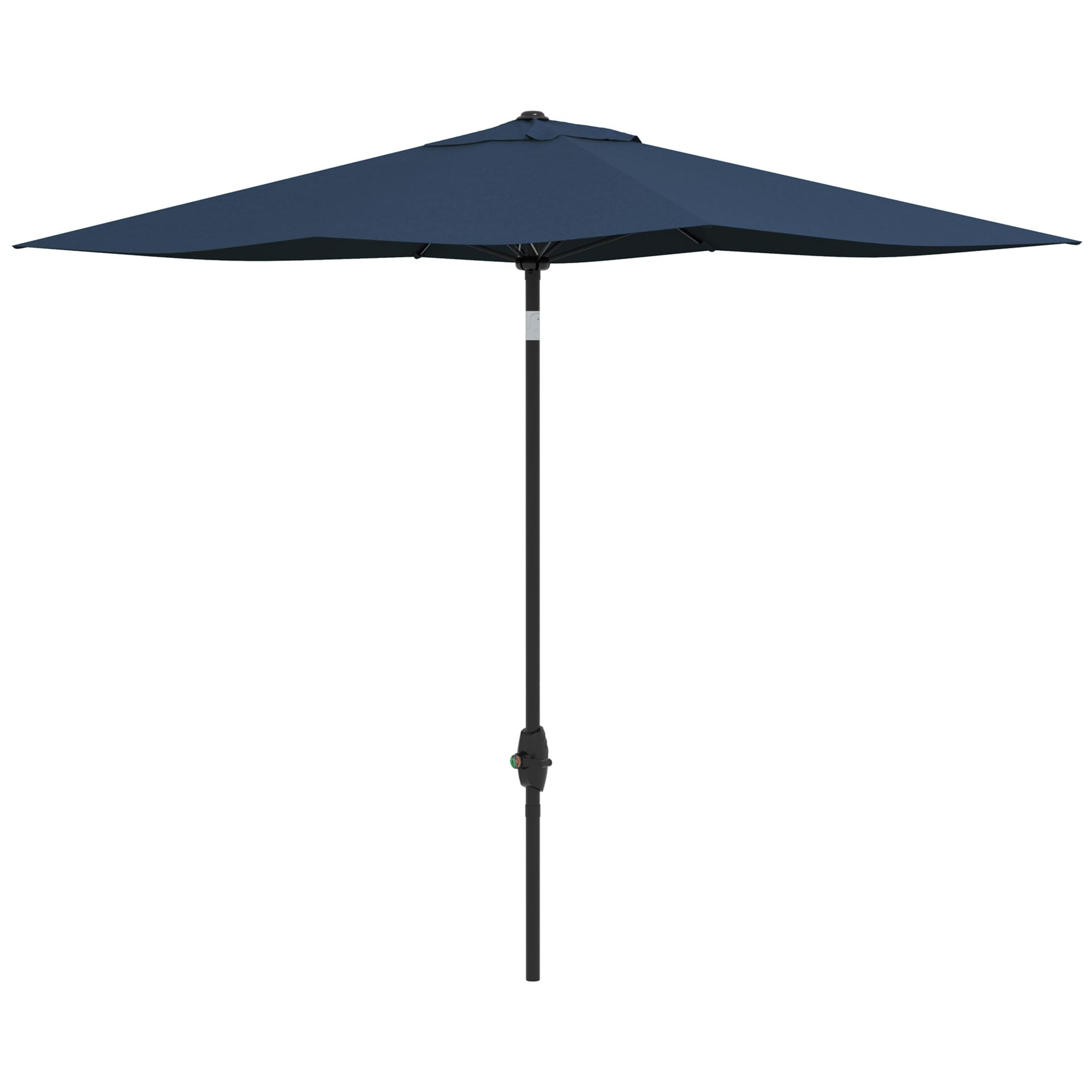 Damerin PUQ6134 6.45-ft Steel Blue Market Patio Umbrella