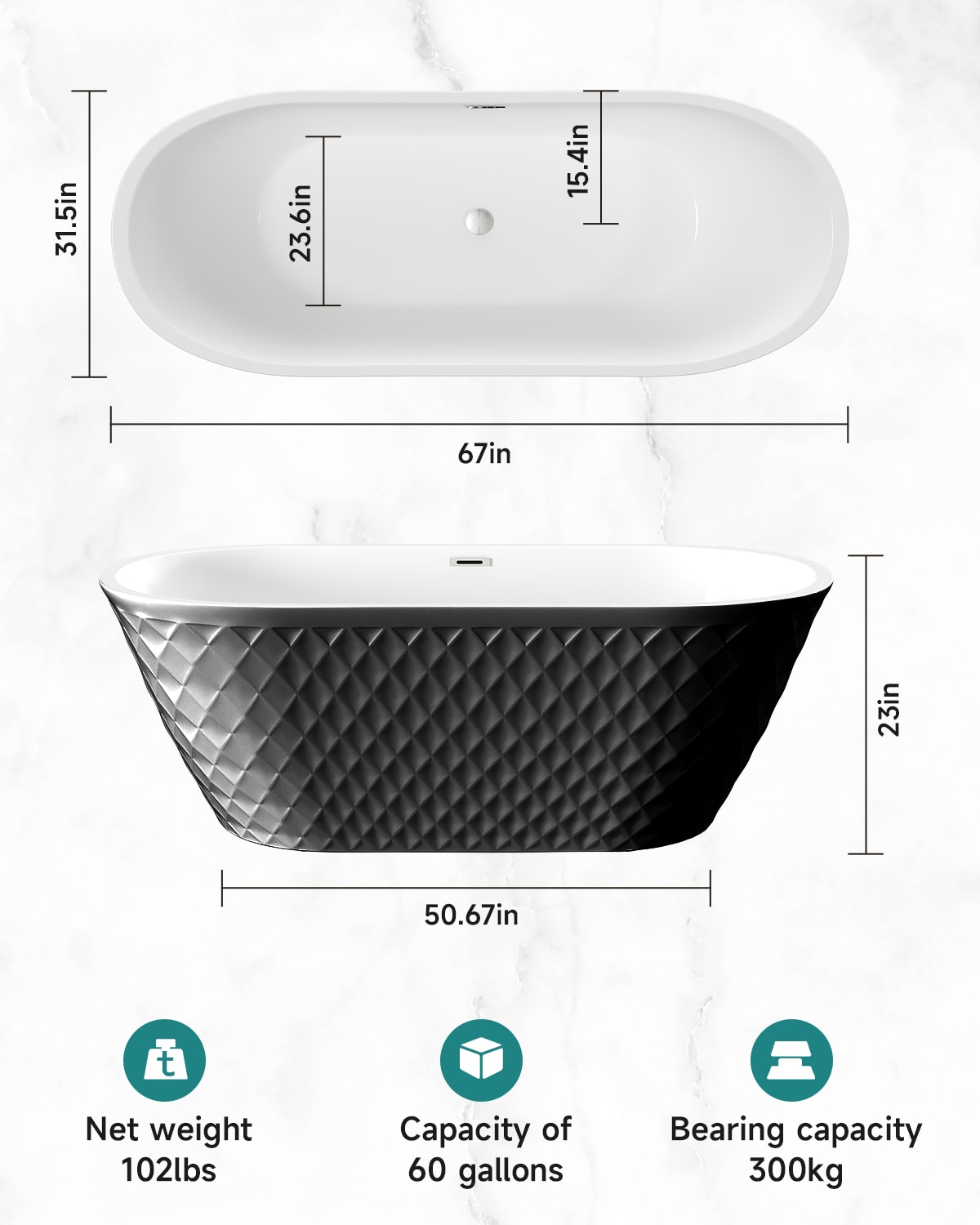 WELLFOR MB-K1613P209651 bathtubs - View #5
