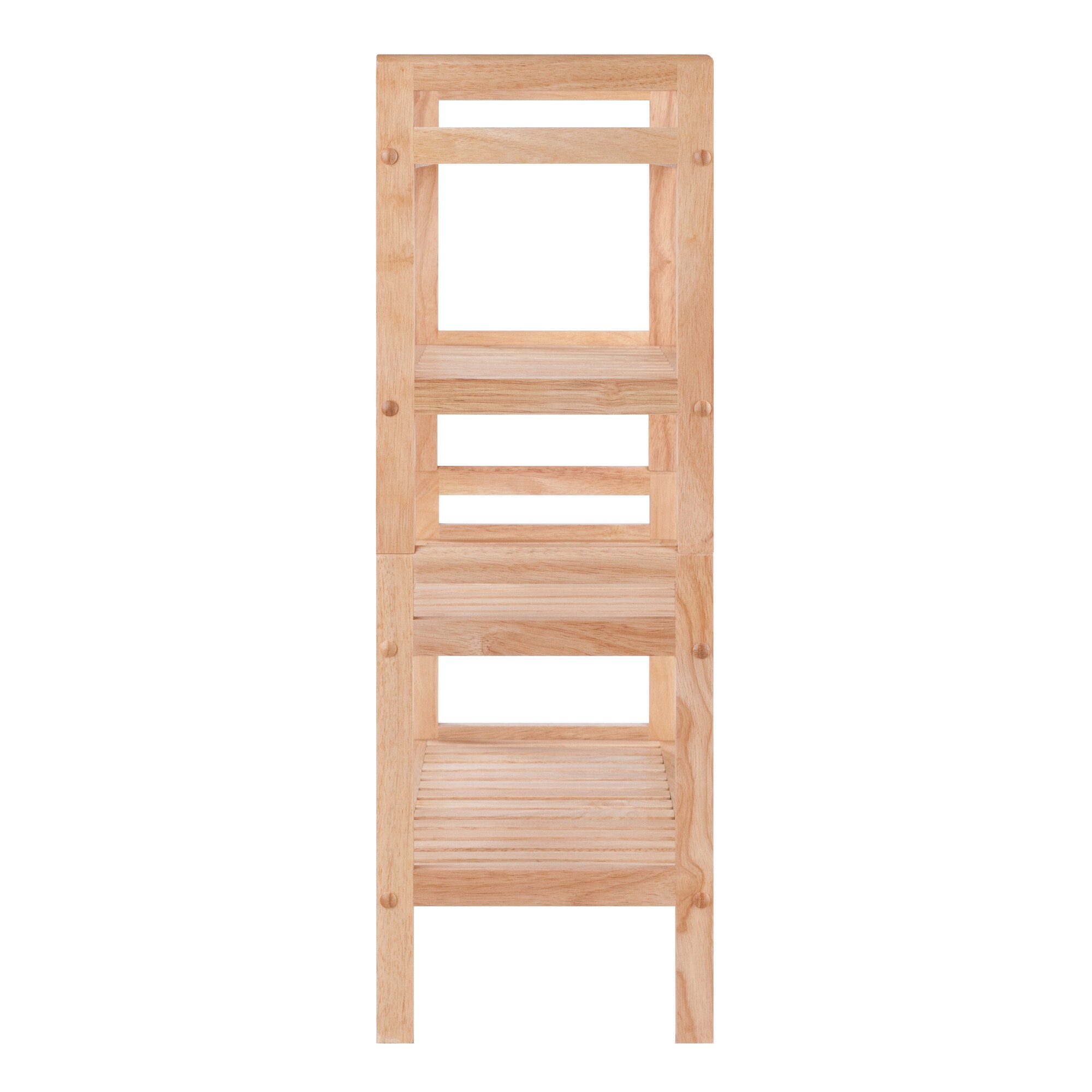 16.5 in. H 12-Pair Natural Wood Shoe Rack