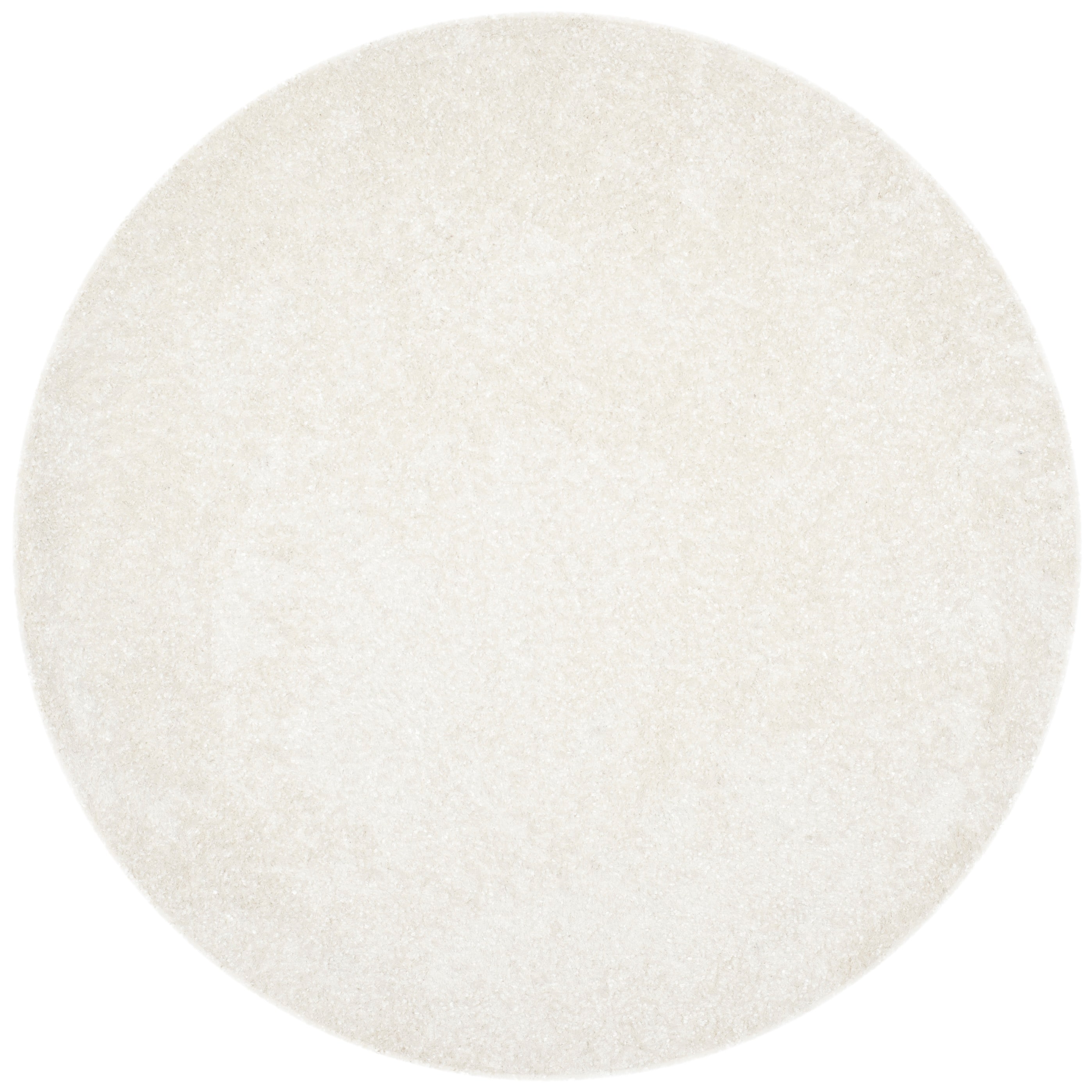 Safavieh MLS431W-7R Malibu Shag 7 x 7 (ft) Tufted Polyester White Round Indoor Solid Area rug