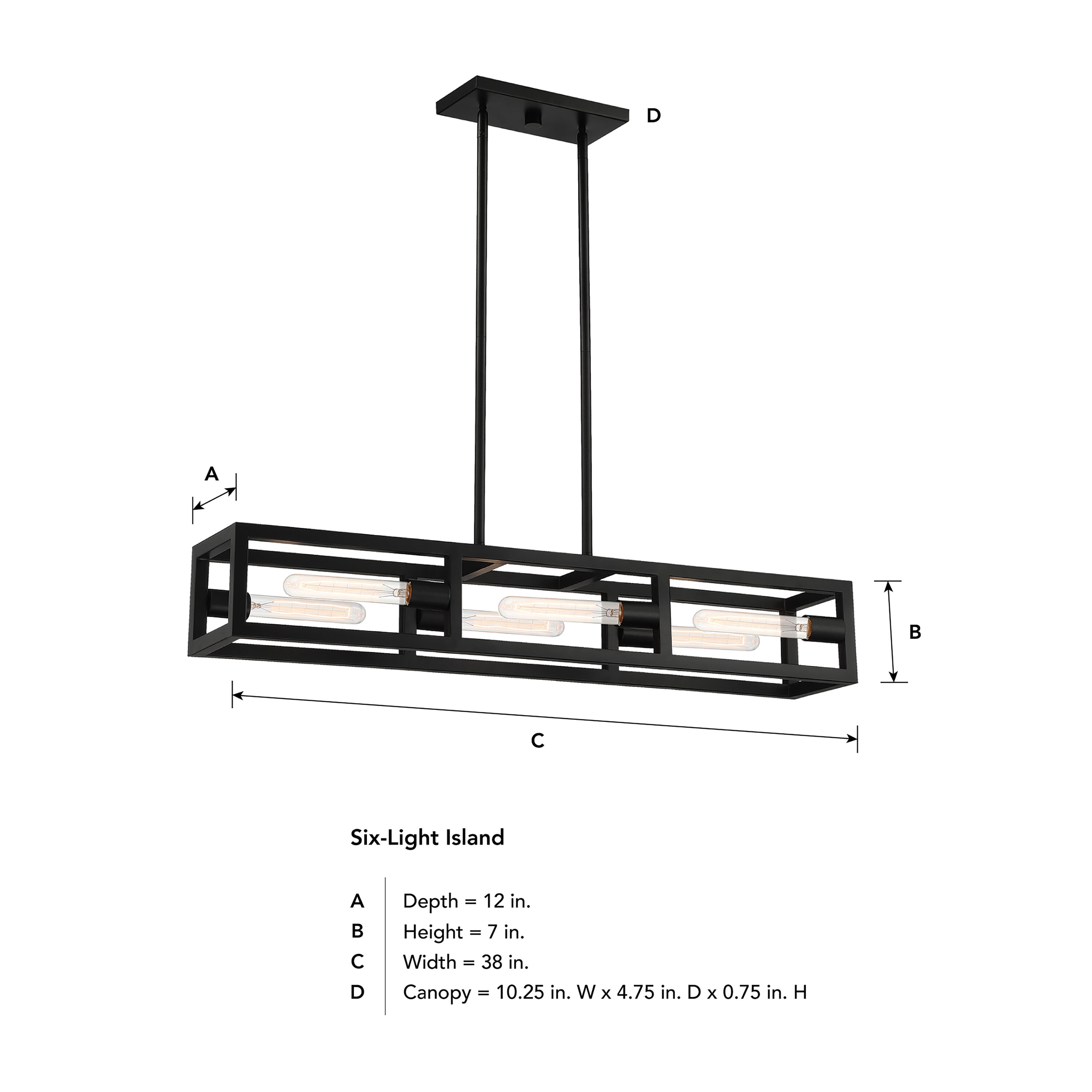 Designers Fountain Urban Oasis 6-Light Matte Black Modern/Contemporary ...