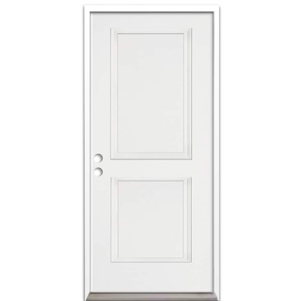 RELIABILT LO759854 36-in x 80-in x 4-5/8-in Fiberglass No glass Right-hand inswing Unfinished Prehung Front Door Insulating core