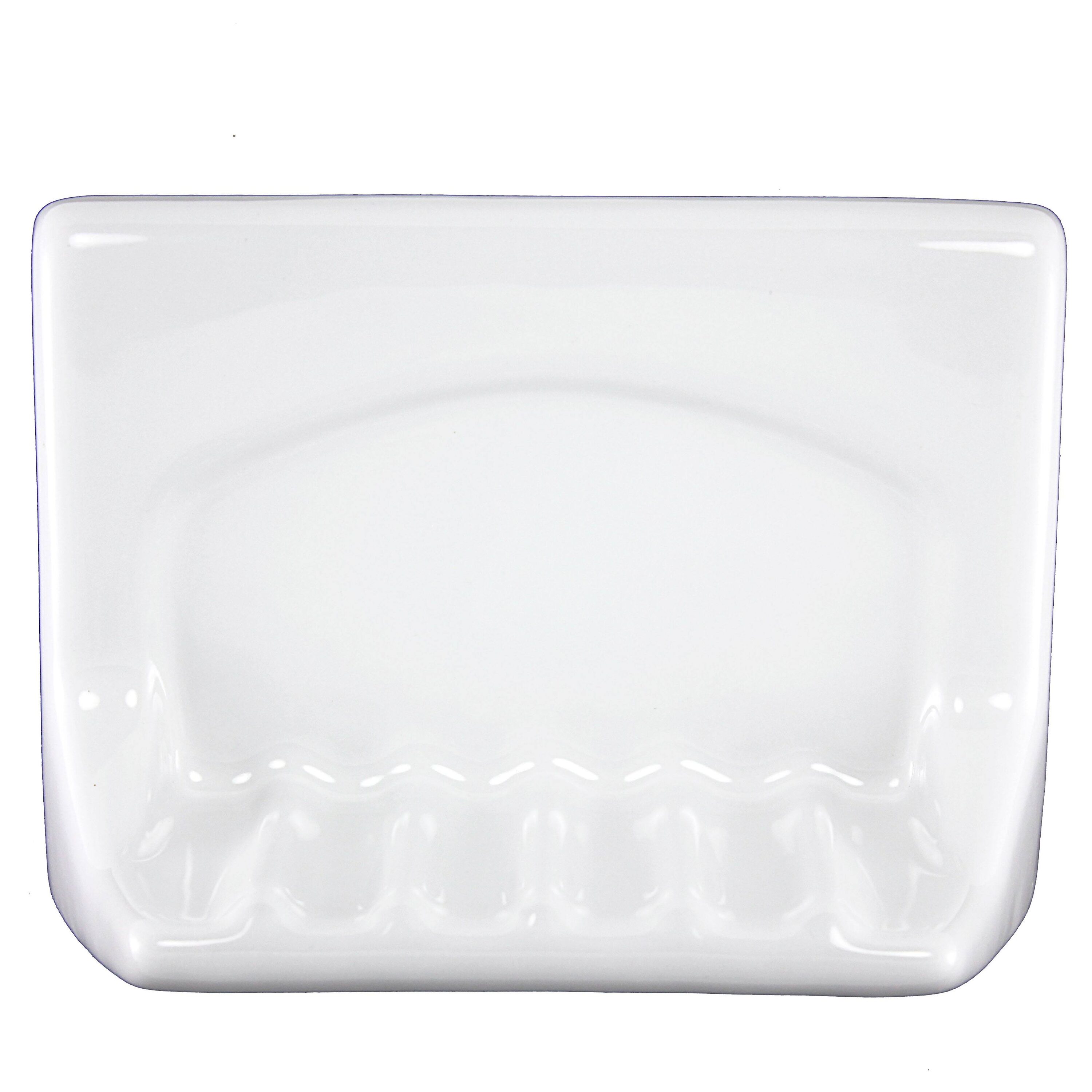 LENAPE 197501 White Ceramic Soap Dish