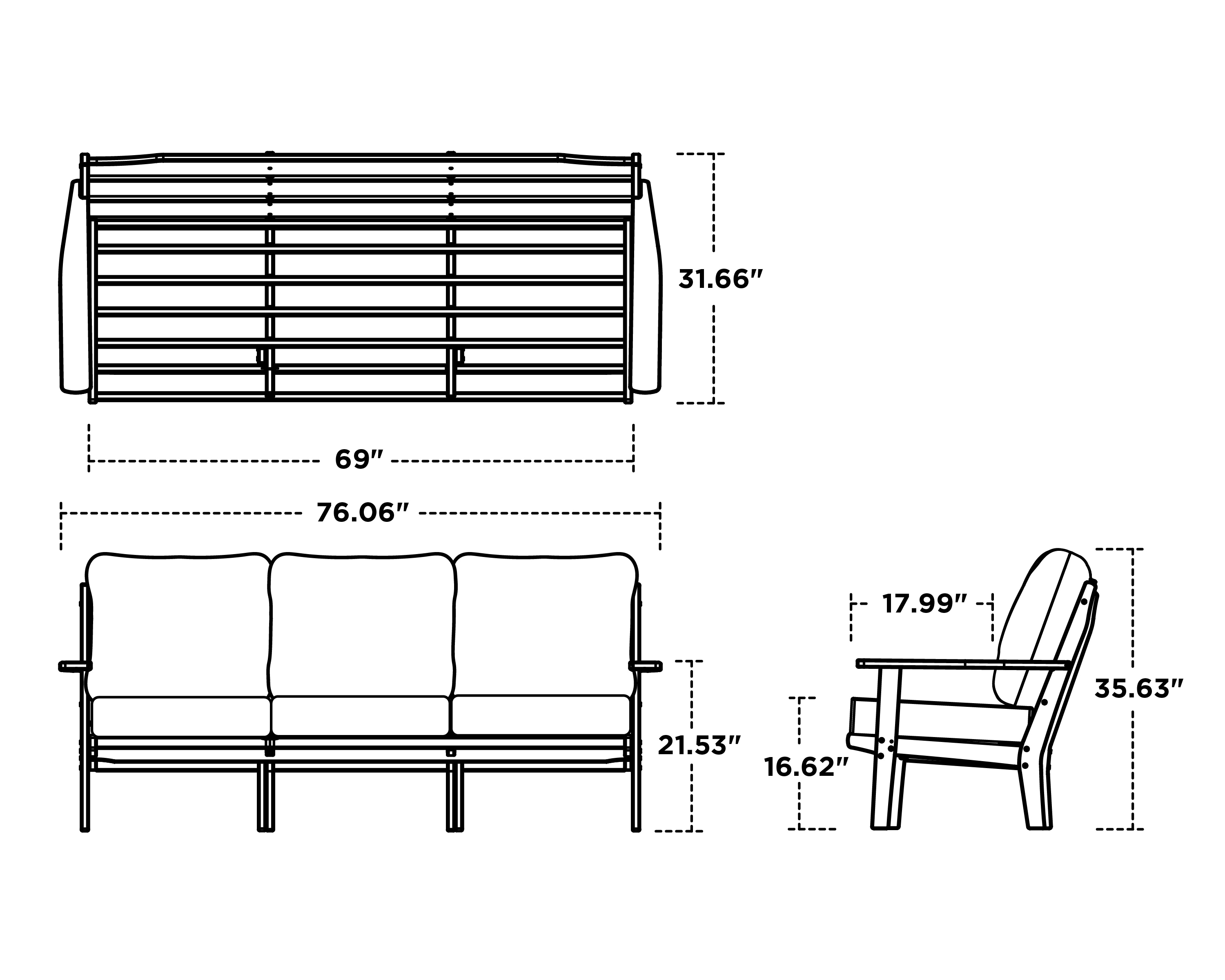 allen + roth by POLYWOOD AR4423-GY152939 Patio-Sofas-Daybeds - View #12
