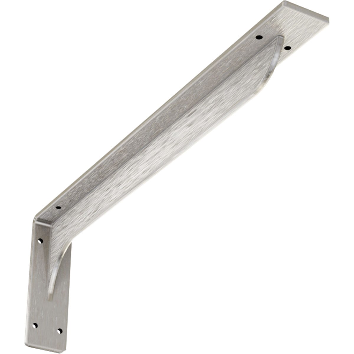 Ekena Millwork BKTM02X20X06EBSS Embrey 20-in x 2-in x 6.5-in Stainless steel Steel Mounting bracket