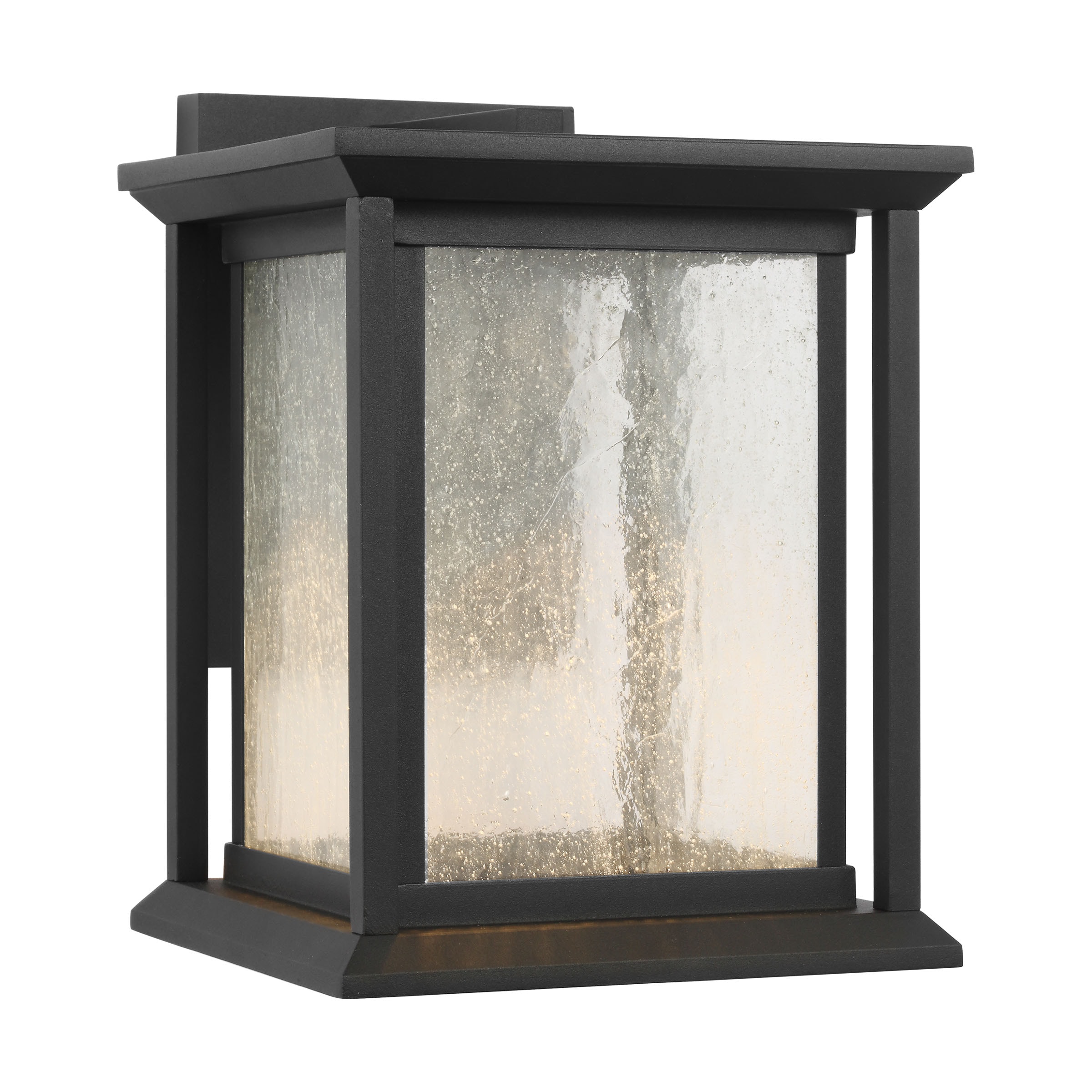 Generation Lighting GLO1281DL-TXB Audley 10-in H Polished Black Hardwired Dark Sky Outdoor Wall Light