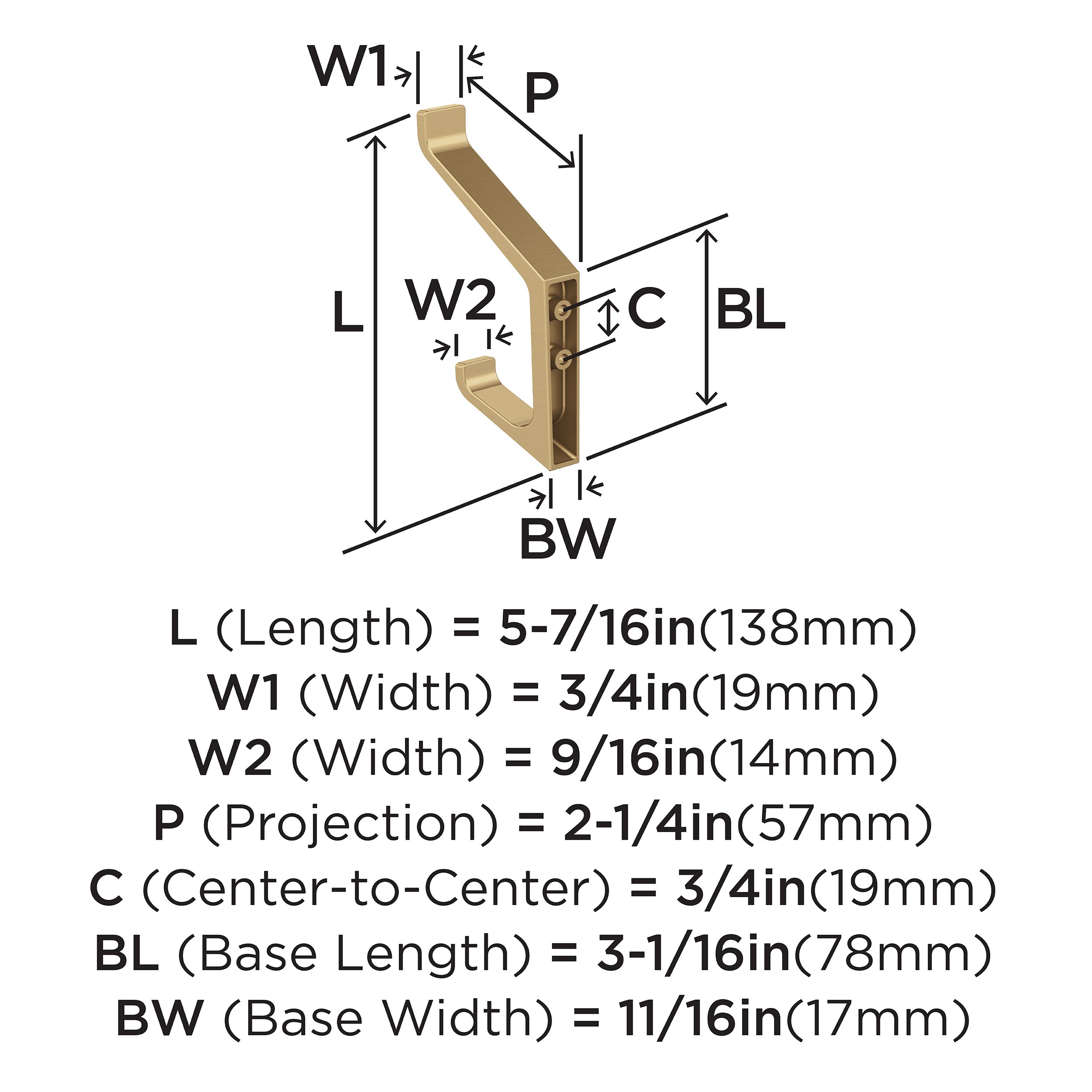 Amerock H37003CZ Decorative-Wall-Hooks - View #4