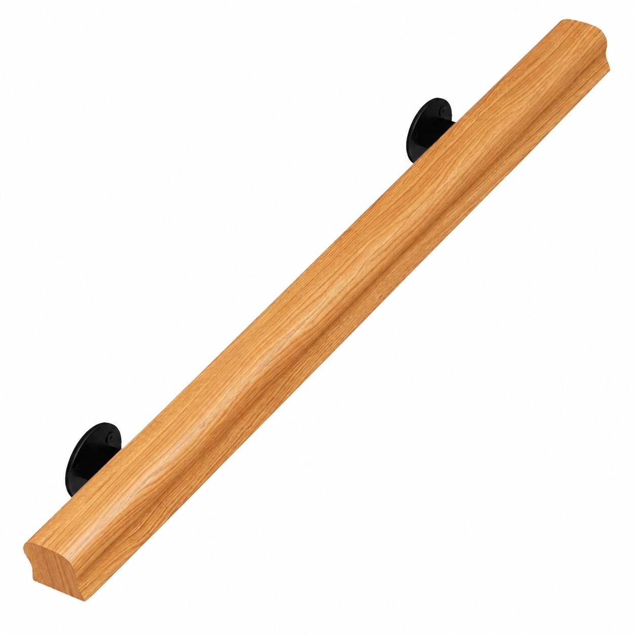 Aoibox  Burlywood Pine Wood Indoor Stair Handrail 2 Feet Long Wall Mounted Grab Bar for Stairs and Halls