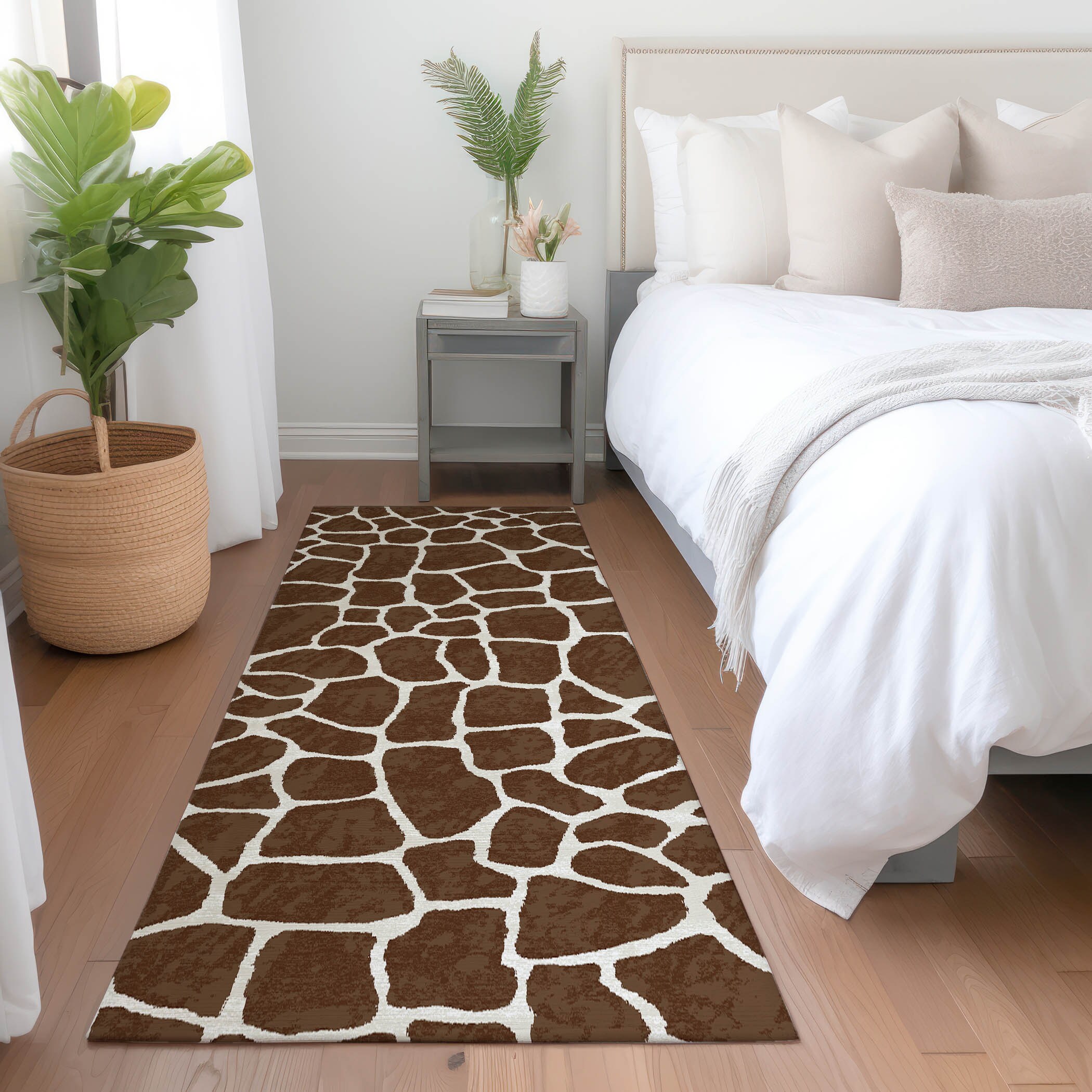 Addison Rugs AMF45CO2X8 Mayfield AMF45CO 2 x 7 (ft) Loomed Polyester Coffee Rectangular Indoor Abstract Machine washable Runner rug
