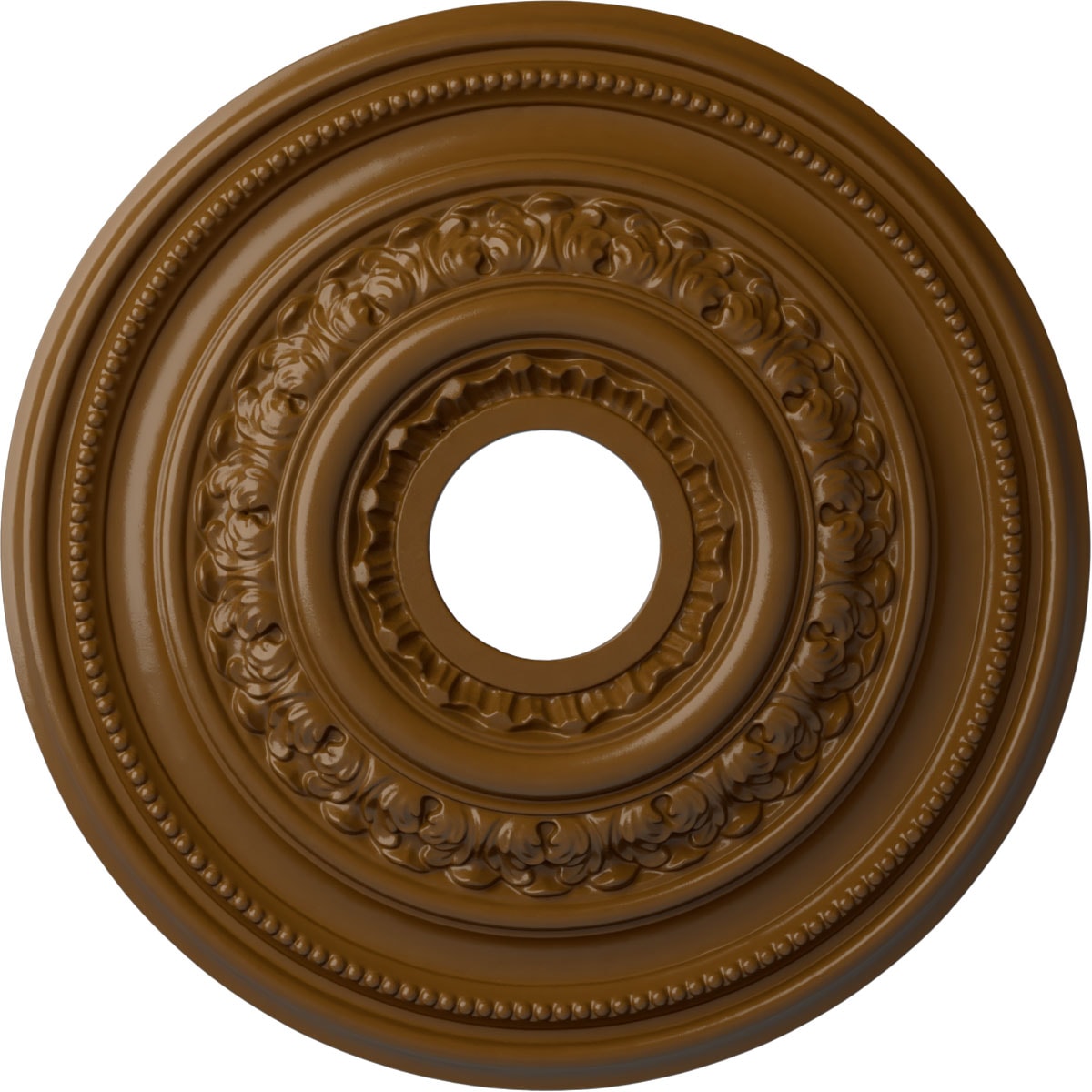 Ekena Millwork CM17OLSTF Orleans 17.625-in W x 17.625-in L Painted Smokey Topaz Polyurethane Whole Ceiling Medallion