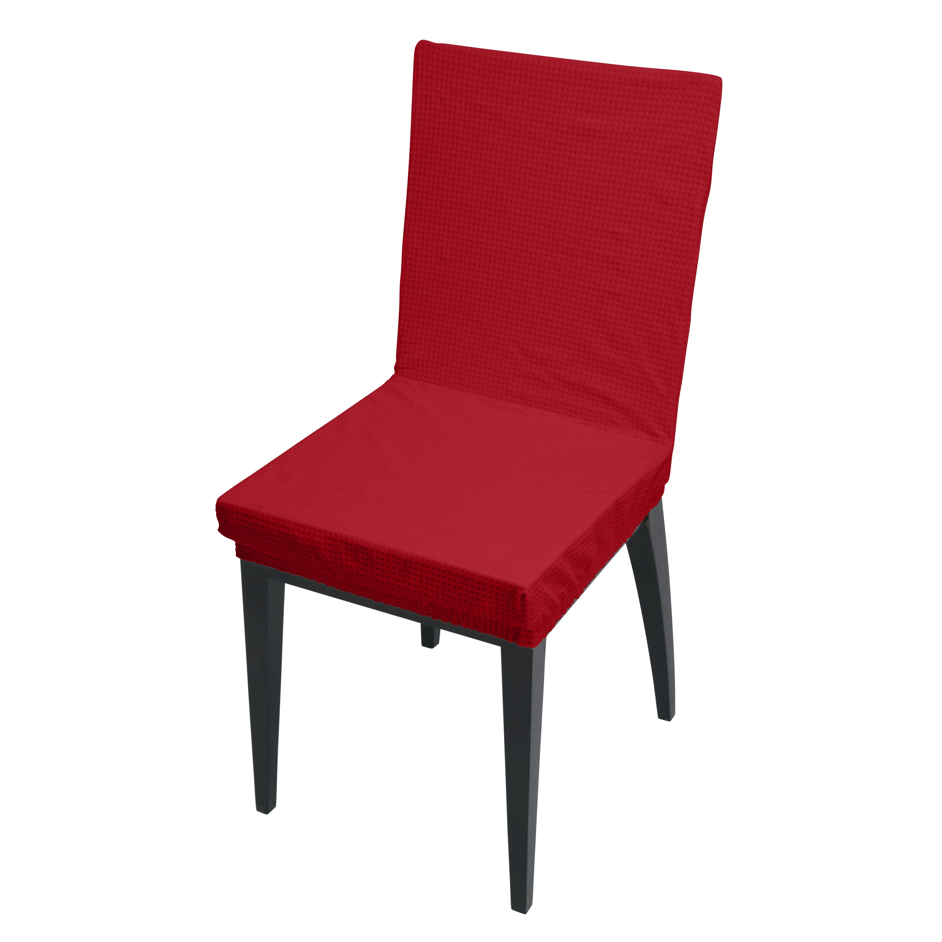 Home Details 1693-BURGUNDY Red Matelasse Dining chair Slipcover 15.75-Inches W x 0.5-Inches H x 41.73-Inches D