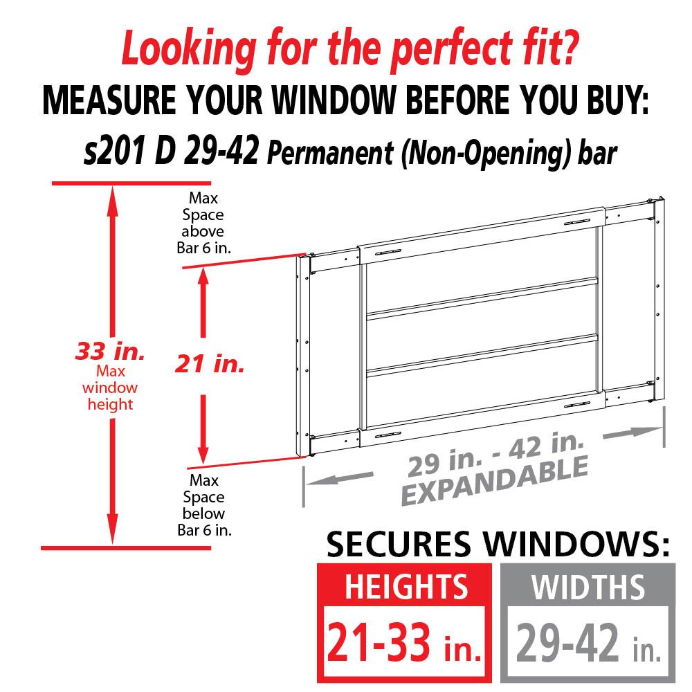 Mr. Goodbar S201 D 29-42 Window-Security-Bars - View #2