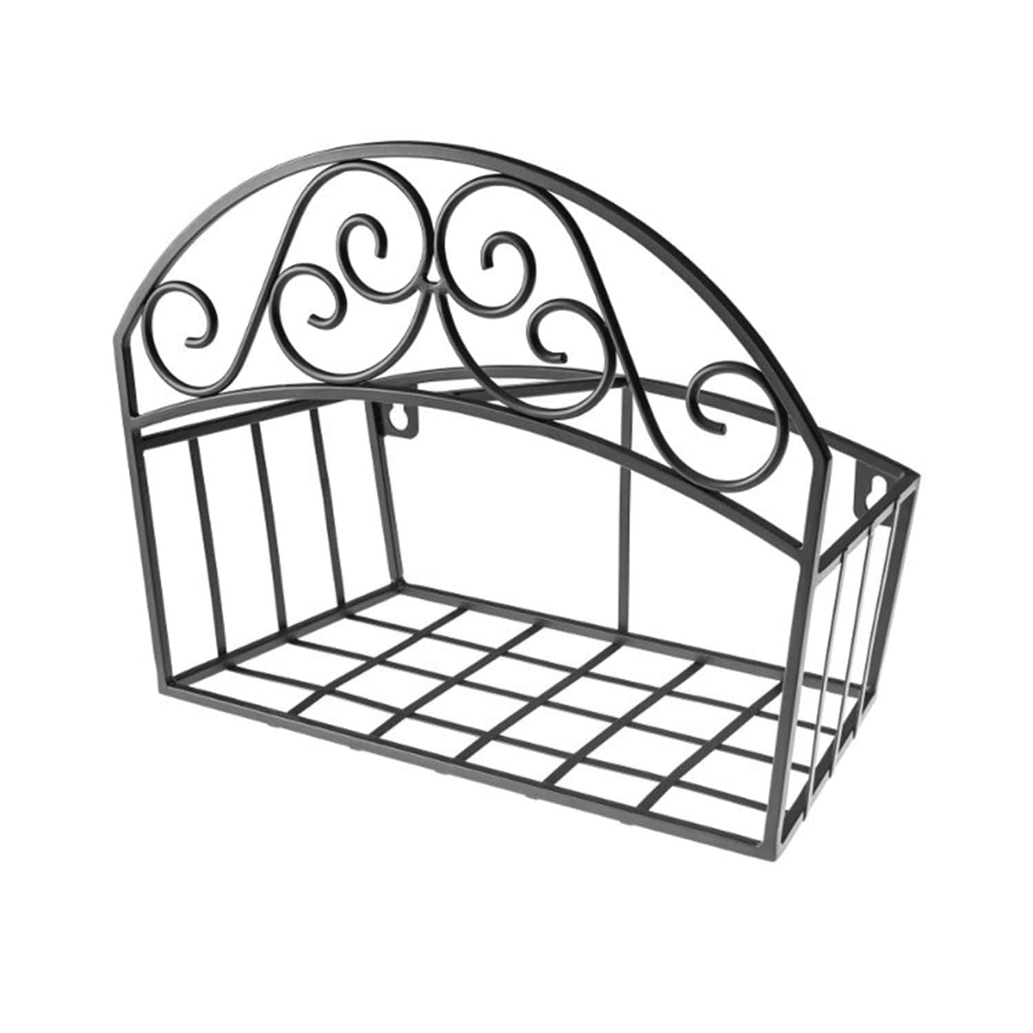 Liberty Garden  Products 241 Decorative Black Garden Hose Butler with Shelf Holds 125-Feet 14 x 6.7 x 11.5