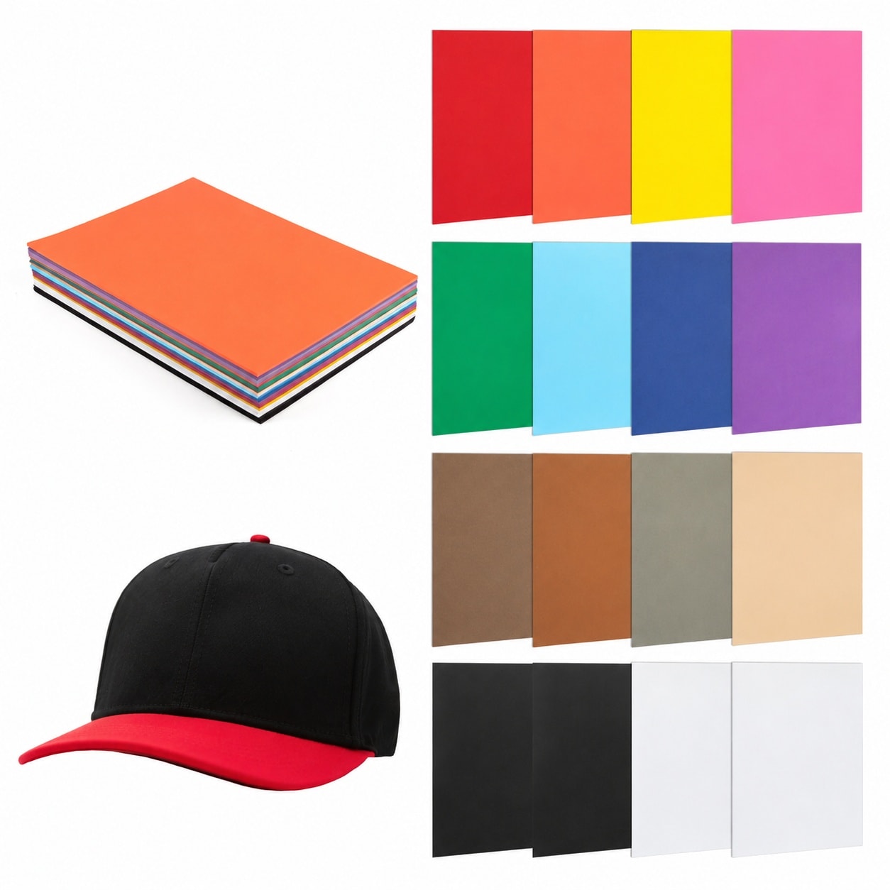 Aoibox  3mm Embroidery Puffy Foam 9 x 12 16Pcs Eva Foam Sheets For 3D Embroidery Craft High Density For Cosplay Costume