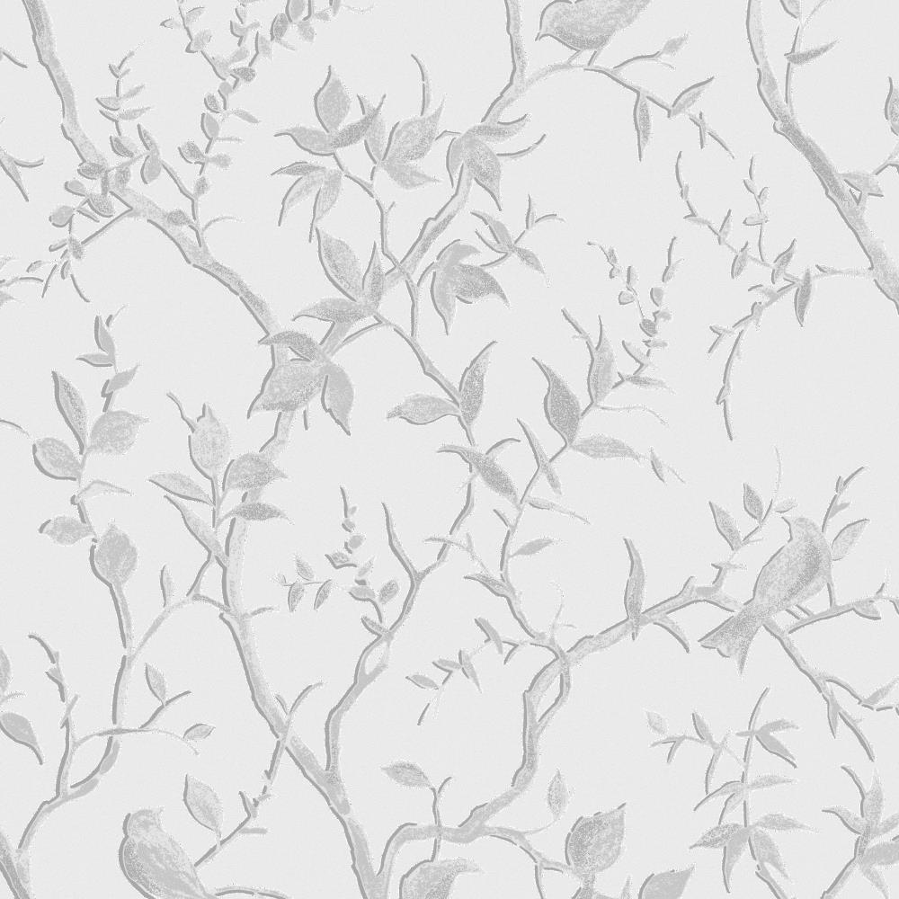 Graham & Brown 104125 Simplicity 56-Sq. Feet White/Gray Vinyl Textured Trail Unpasted Wallpaper