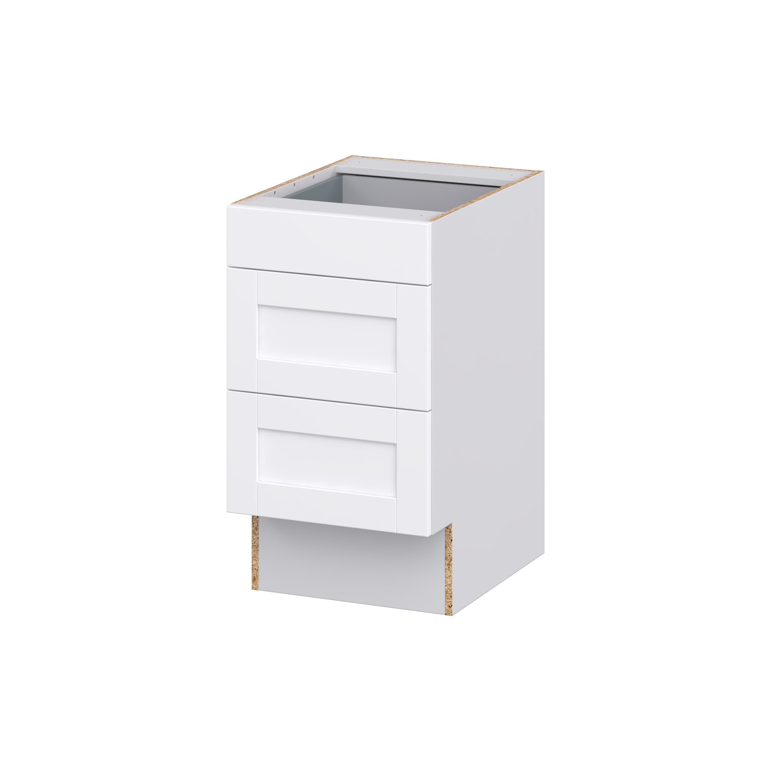 Hugo&Borg DSB3D18ADA-RM Rosemont 18-in W x 32.5-in H x 25-in D Glacier White 3 -Drawers Drawer Base Fully assembled Cabinet (Recessed Panel Shaker)