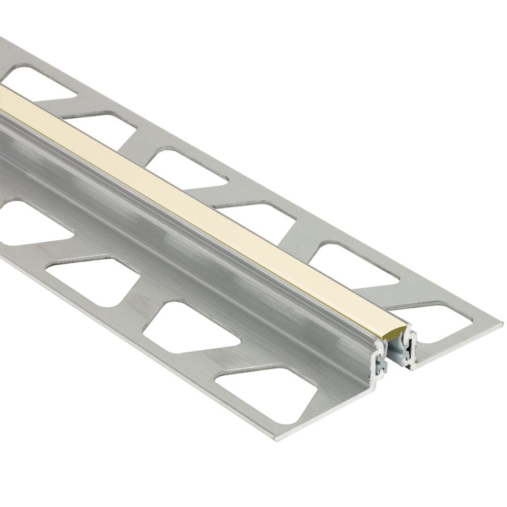 Schluter Systems AKWS125SP Dilex-AKWS 0.5-in W x 98.5-in L Sand pebble Aluminum Movement joint Tile Edge Trim