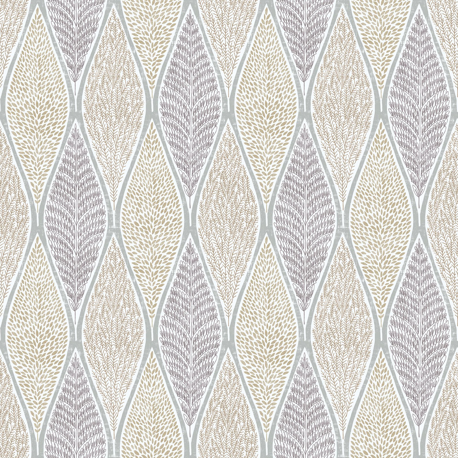 Galerie G56372 Nordic Elements Tree Leaf Silver Grey Wallpaper G56372