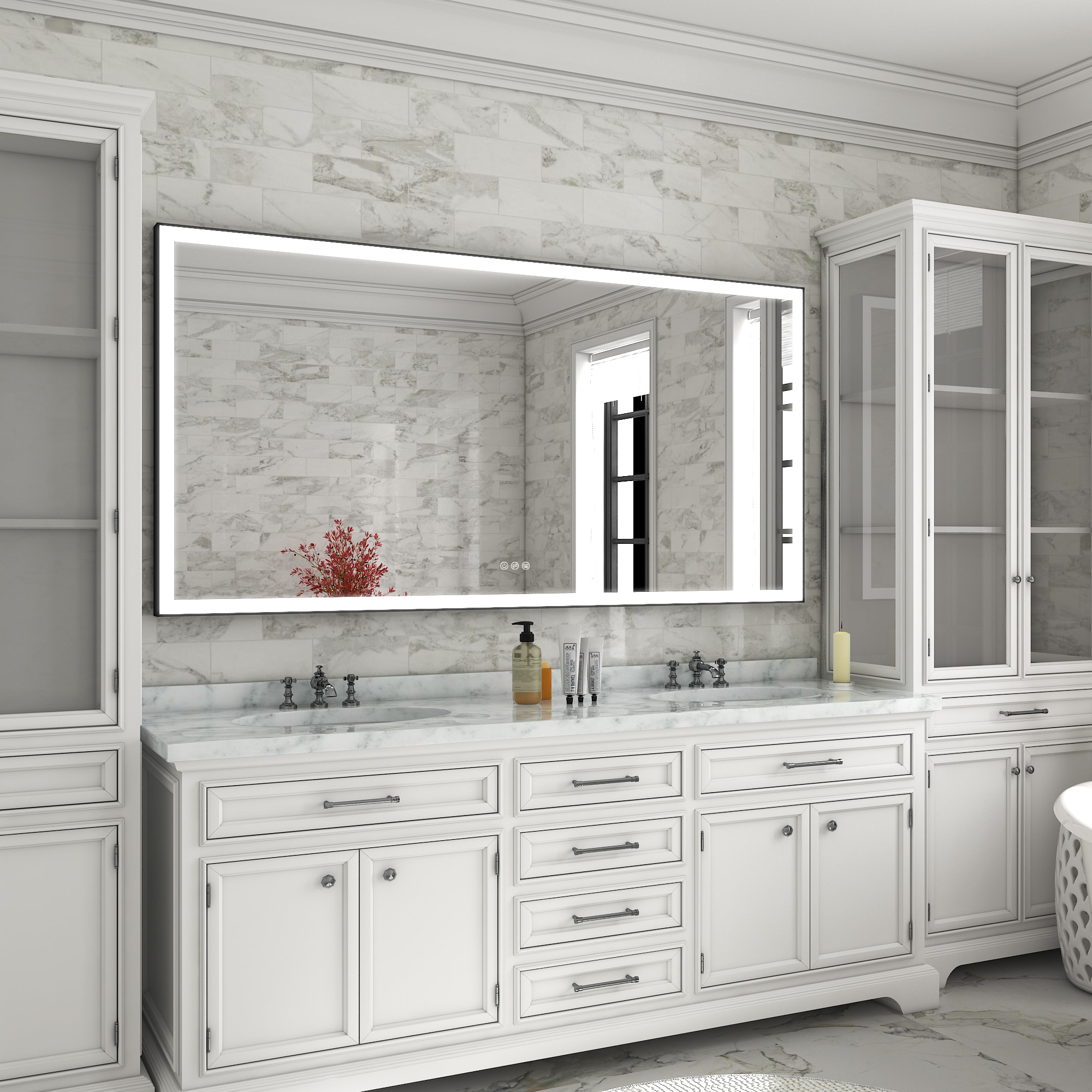 Forclover JSEXJT6036-BB Framed-Bath-Mirrors - View #11