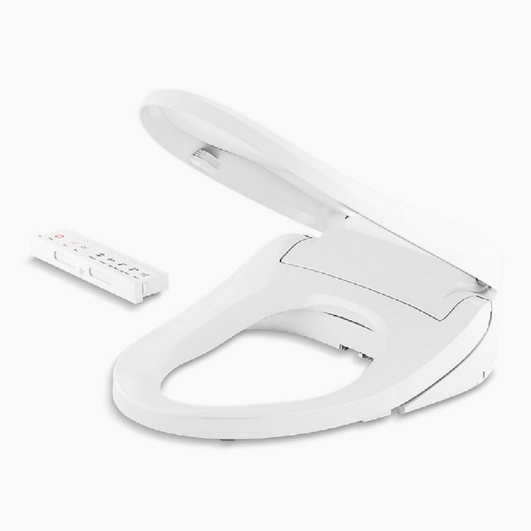 PureWash White Heated Elongated Bidet Toilet Seat with Remote