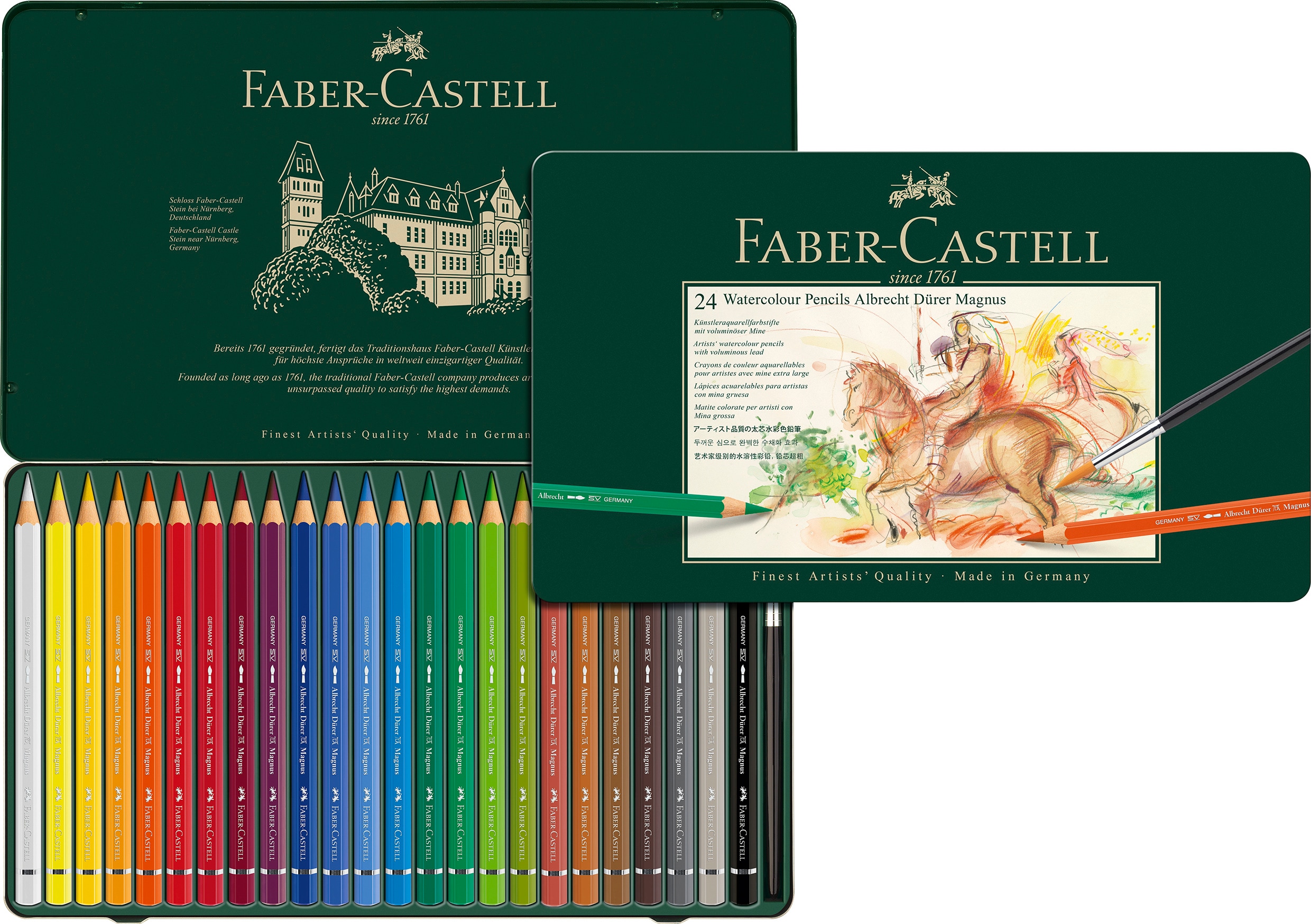 Colores Faber-Castell Albrecht Durer Acuarelables Profesional x 12