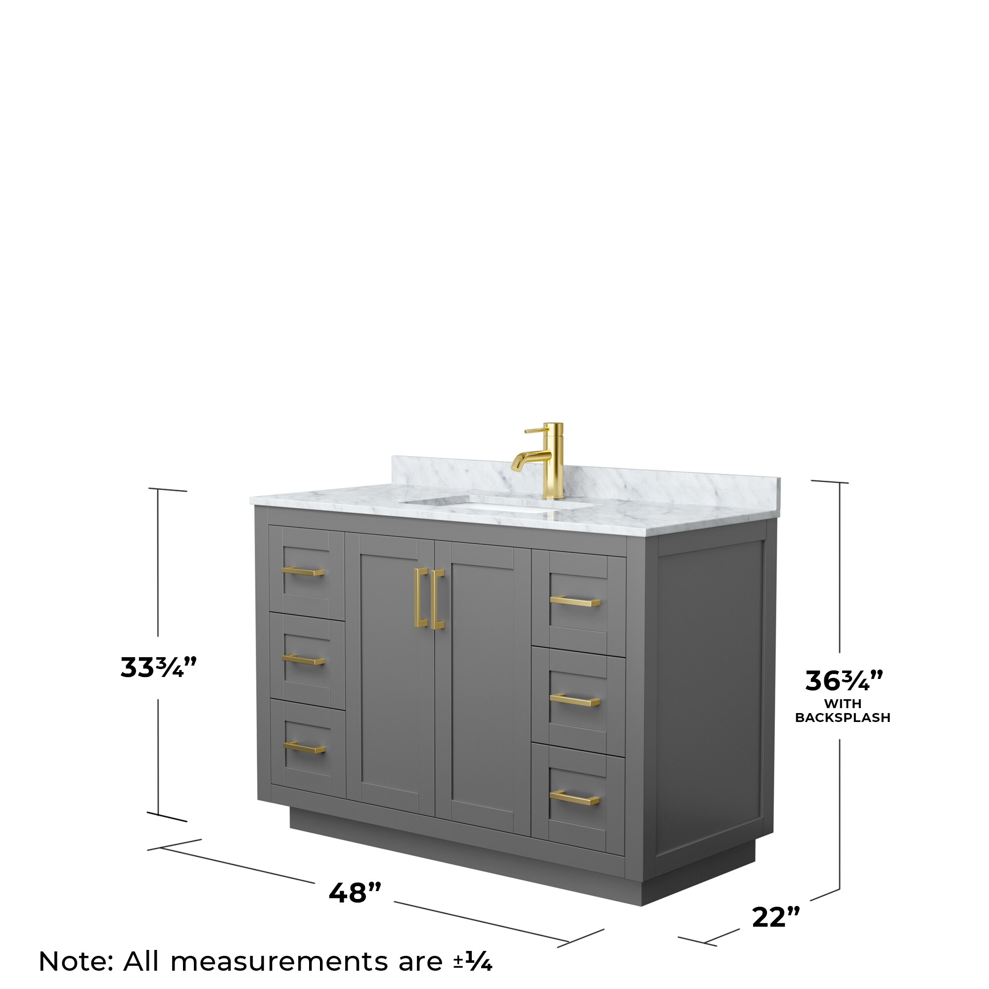 Wyndham Collection WCF292948SGGCMUNSMXX Bath-Vanity-Combo - View #5