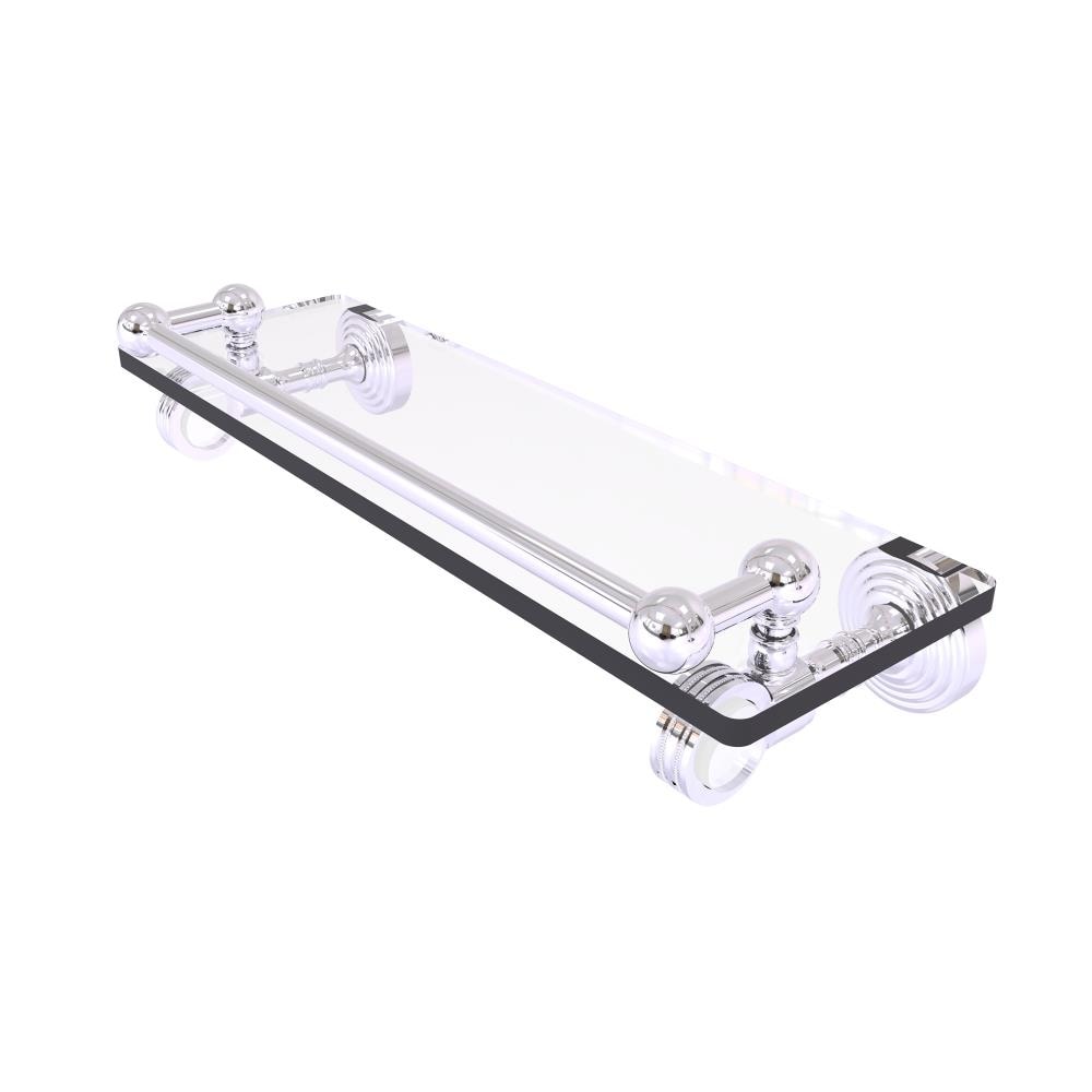 Allied Brass PG-1D-16-GAL-PC Pacific Grove Polished Chrome Wall mount Bathroom Shelf ( 16-in x 3.5-in x 5-in )