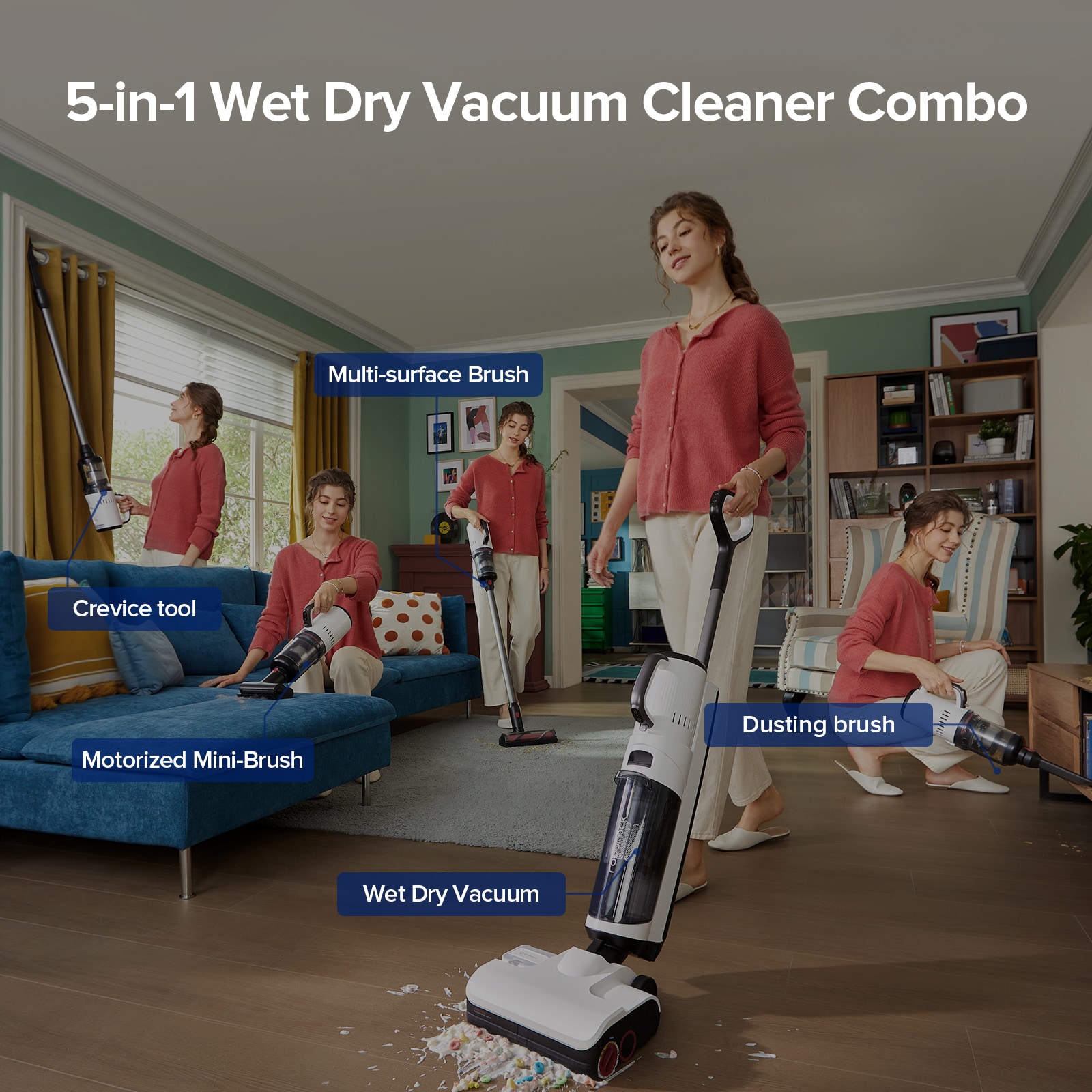 Roborock Cordless Wet/Dry Pet Stick Vacuum (Convertible To Handheld) DYAD PRO COMBO-WHT Sansujyuku sansujyuku.com