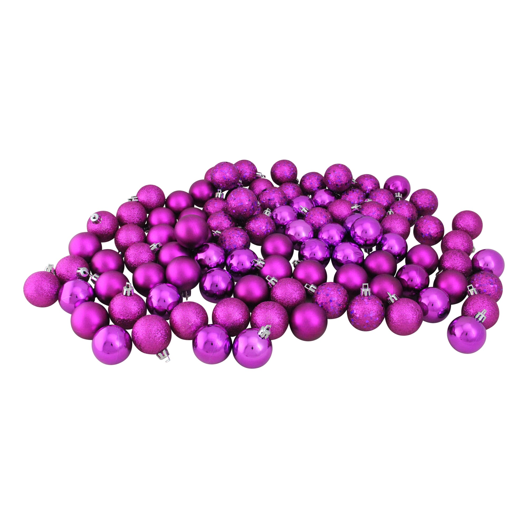 Northlight 31755166 96 -Pack Purple Ball Standard Indoor Ornament set Shatterproof
