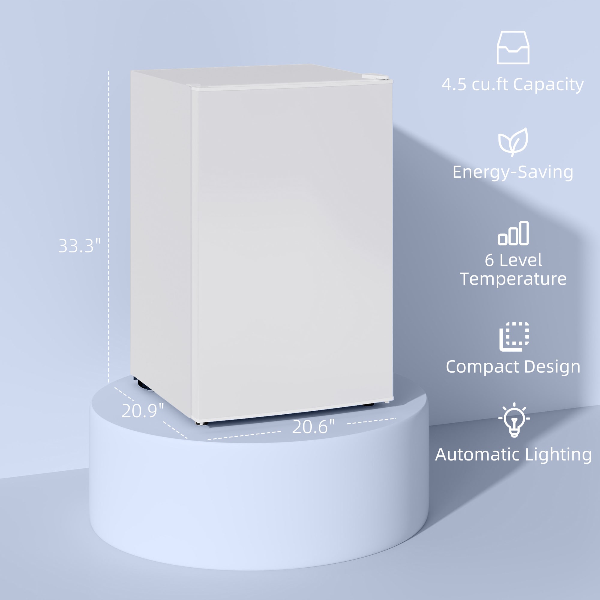 HomCom 800-204V80WT Top-Freezer-Refrigerators - View #4