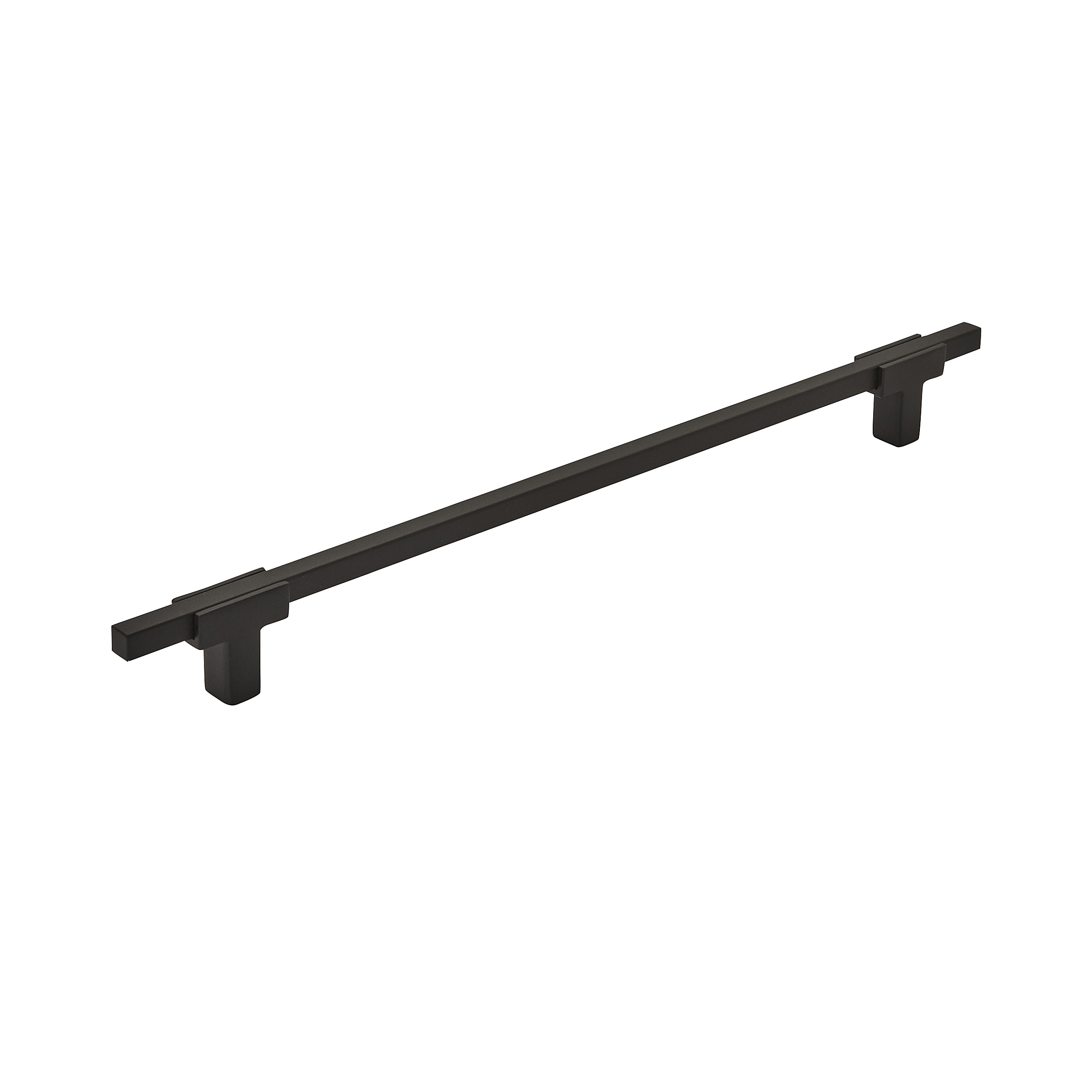 Amerock BP778256MBMB Urbanite 10-1/16-in , 256mm Center to Center Matte Black/Matte Black Rectangular Bar