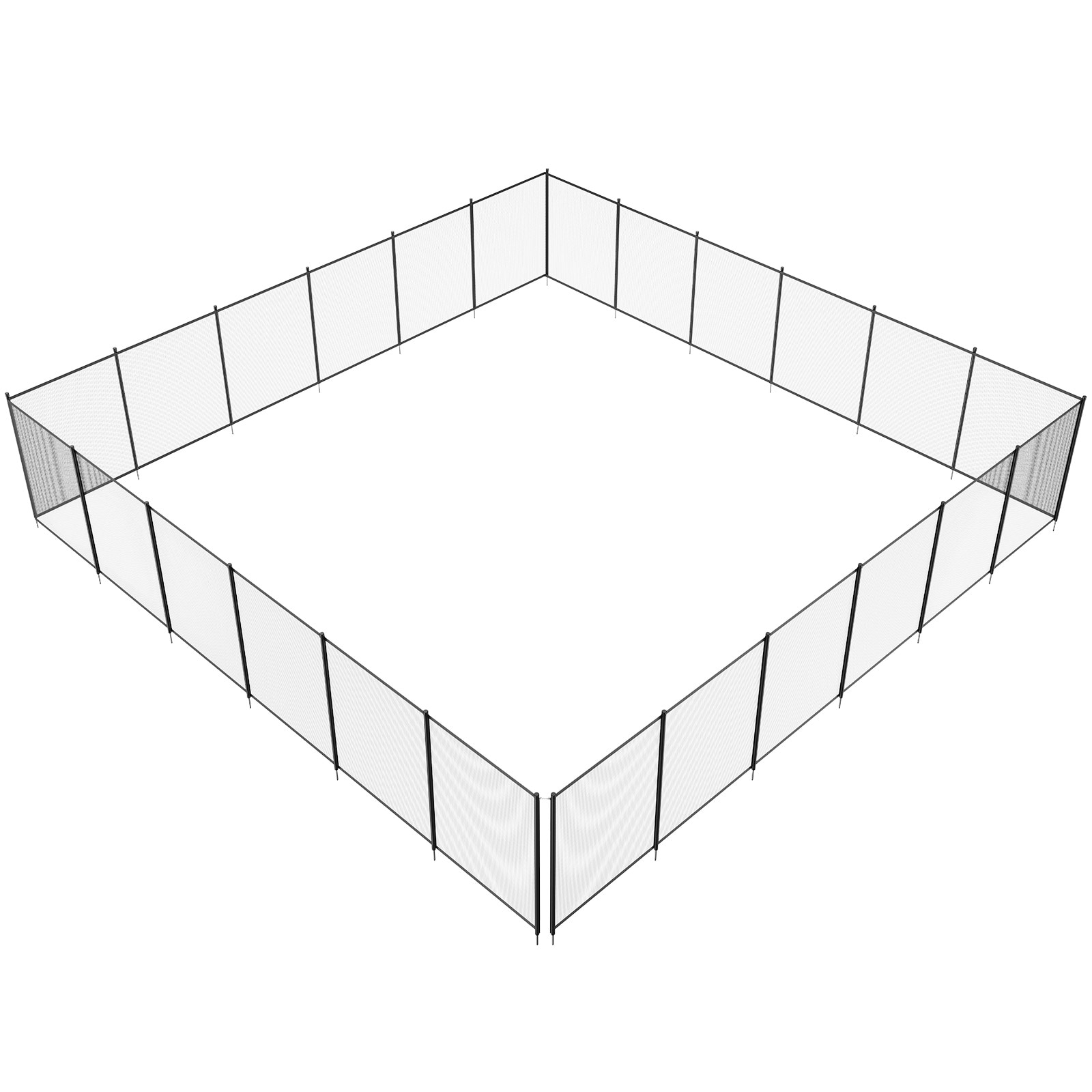 SVOPES SVOPESDXYCWL404171V0 4-Feet x Black Aluminum Mesh Pool Safety Barrier Panel
