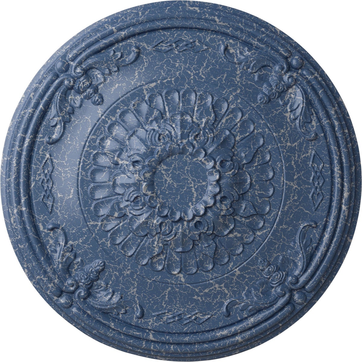 Ekena Millwork CM27ATAMC Athens 26.25-in W x 26.25-in L Painted Americana Crackle Polyurethane Whole Ceiling Medallion
