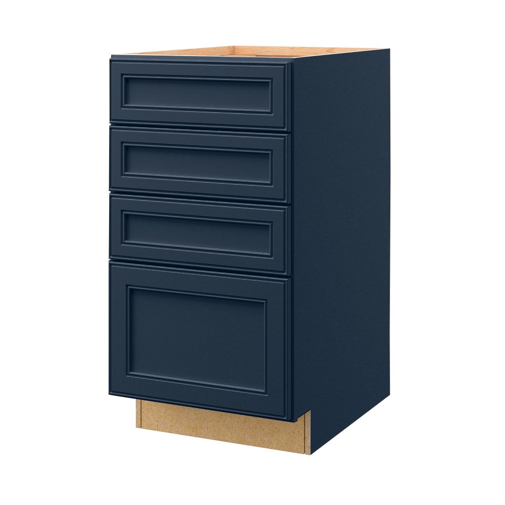allen + roth 21480SH Southam 18-in W x 34.5-in H x 24-in D Navy 4 -Drawers Drawer Drawer base Fully assembled Cabinet (Recessed Panel Square)