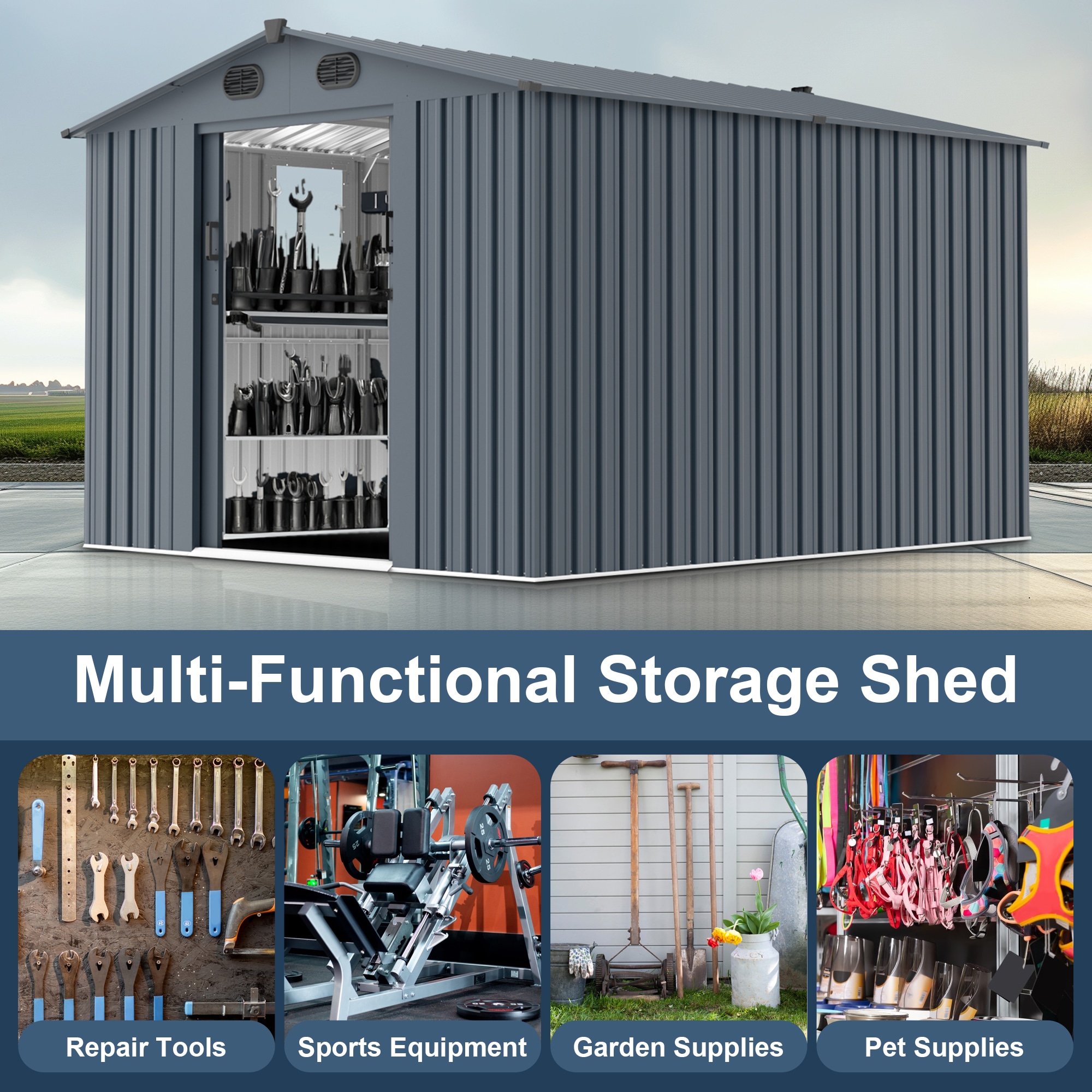 Siavonce XHW2556S00007 Metal-Storage-Buildings-Sheds - View #5