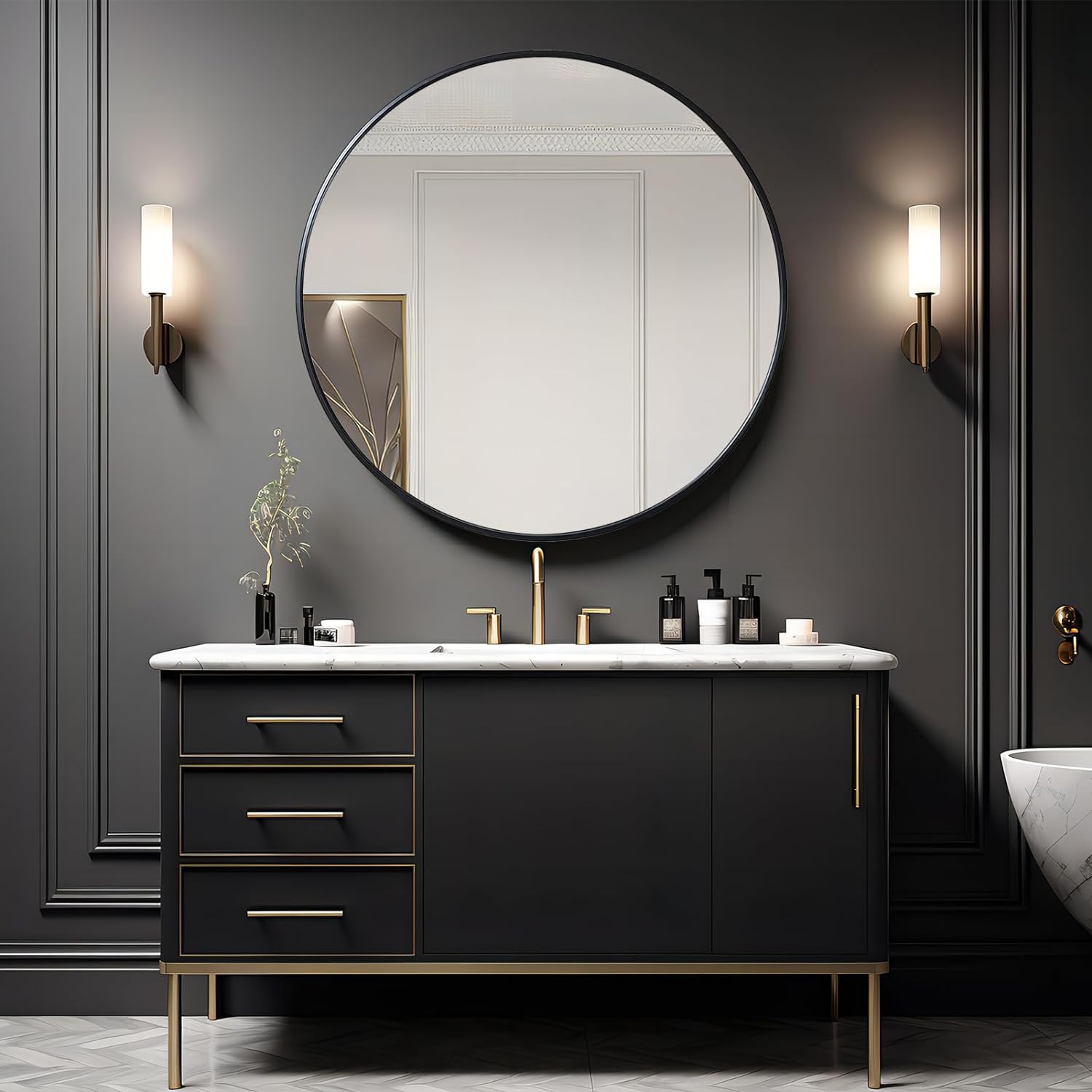 AAZJ ASY-MR2430GD Framed-Bath-Mirrors - View #4