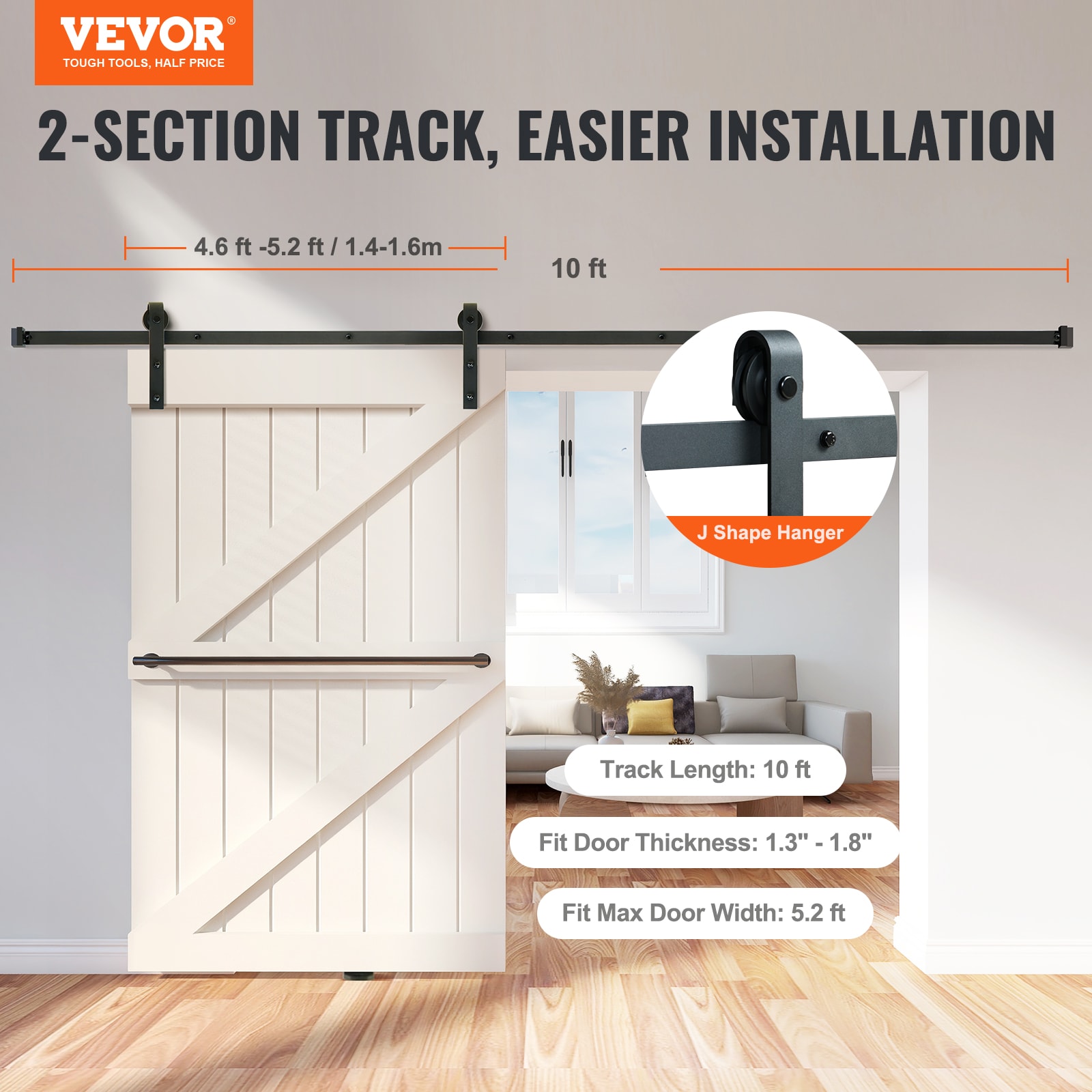 VEVOR GCYMWJTJHS108DUJHV0 Barn-Door-Roller-Kits - View #3