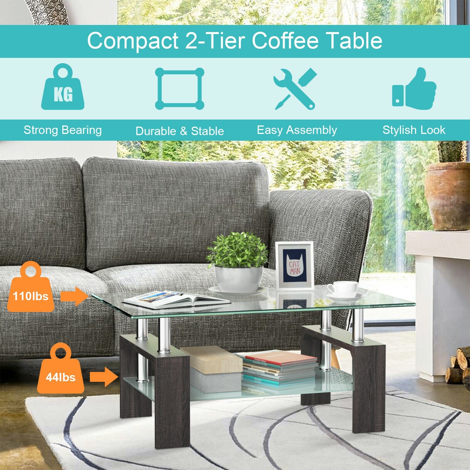 LIVIZA INS-67545BK Coffee-Tables - View #7