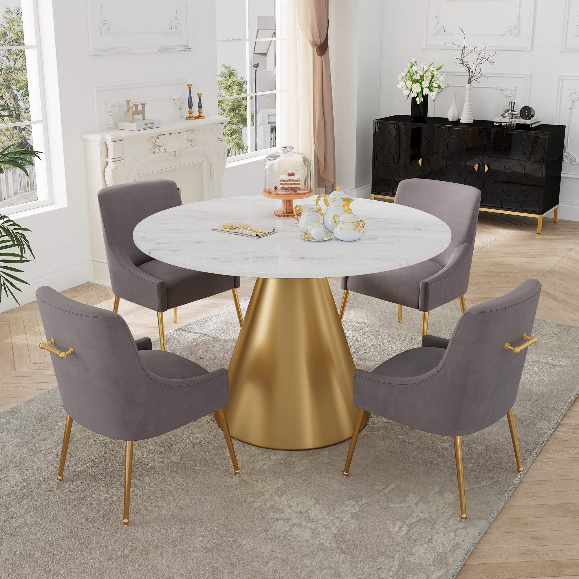 Clihome CL-RT3-BWHBG700GY Dining-Sets - View #4