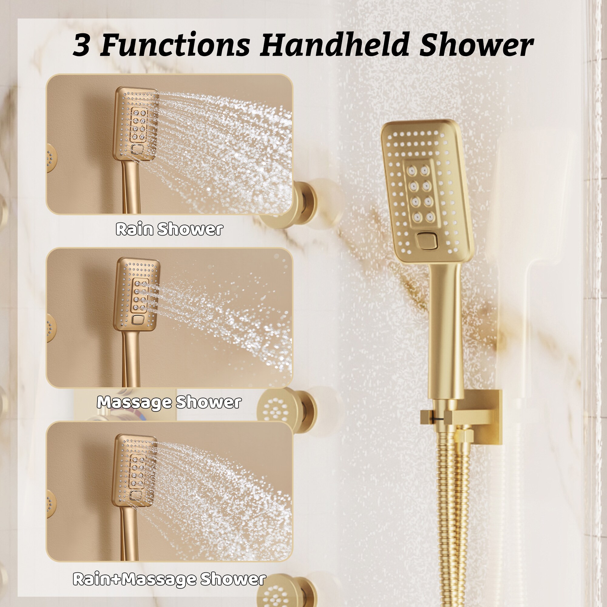 CASAINC WF-W98C03LSJ-12 Showerhead-Bar-Panels - View #6