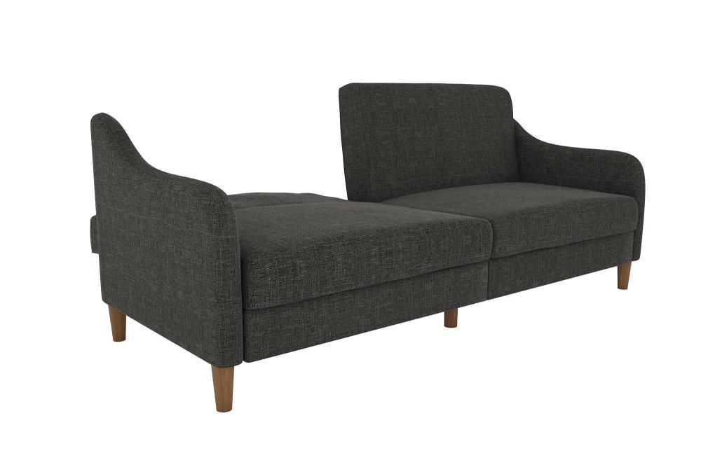 DHP Jalen Gray Linen Contemporary/Modern Twin Futon DE19178 at Lowes.com