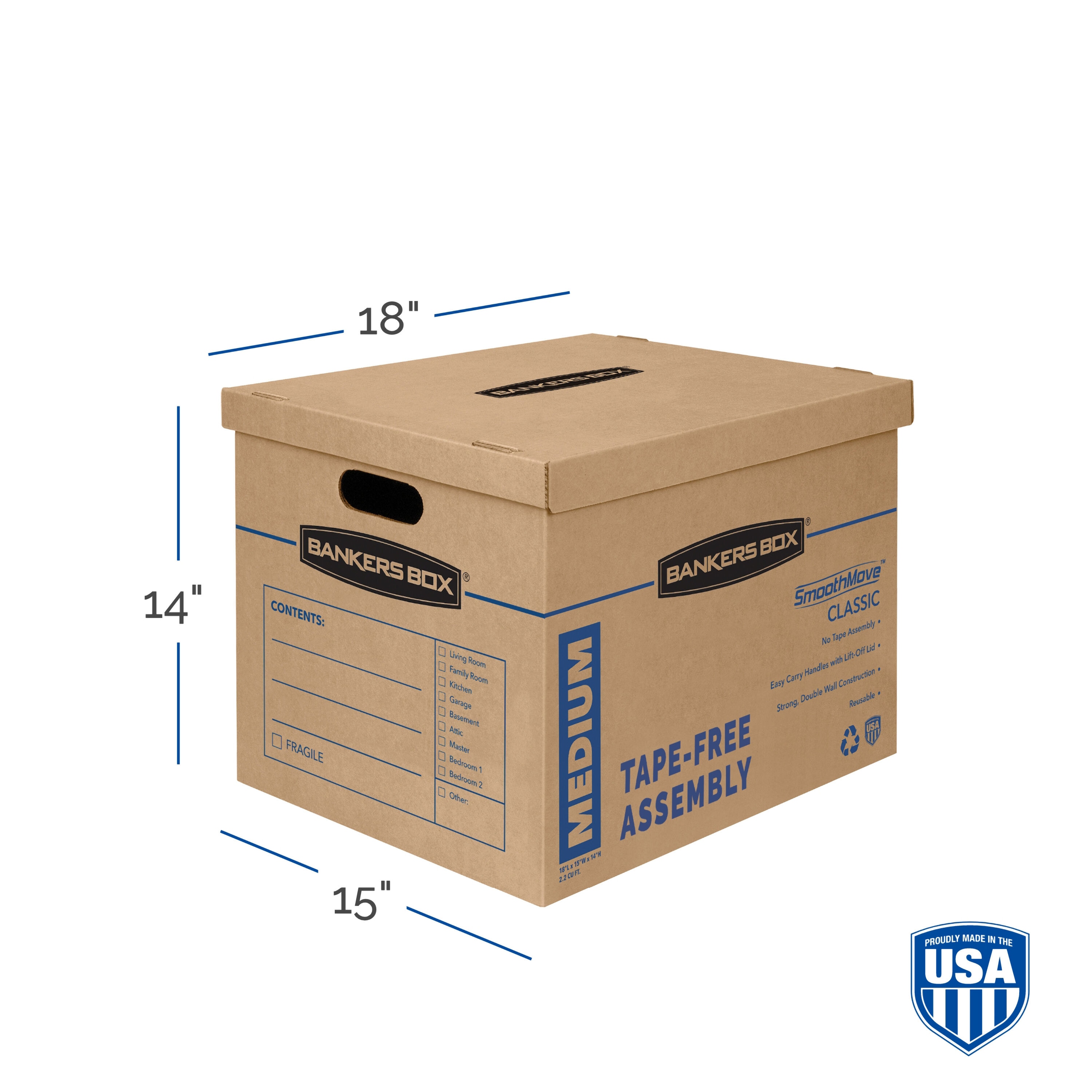 Pen+Gear Recycled Shipping Boxes 12 in. L x 8 in. W x 10 in. H, 30-Count 