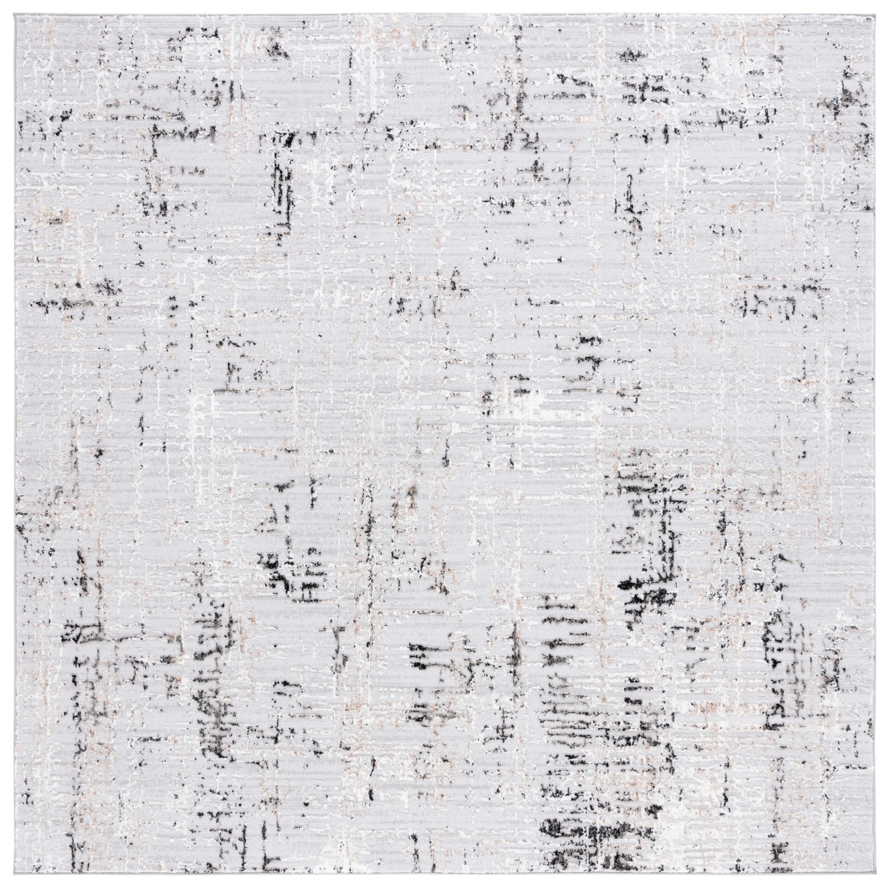 Safavieh Parker 100G Light Grey/Black 7 X 7 Area Rug in the Rugs ...