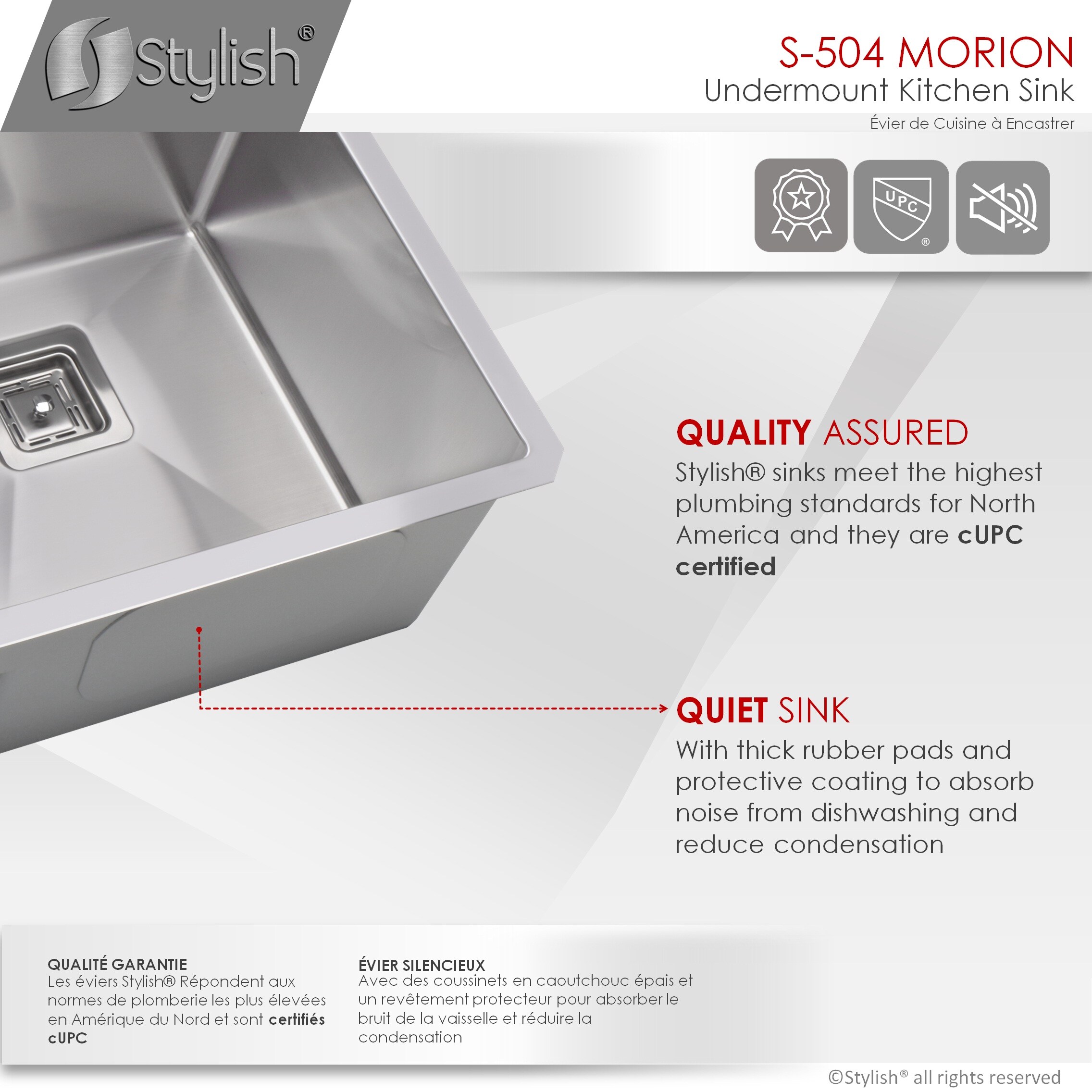 Stylish S-504XG1 Kitchen-Sinks - View #10