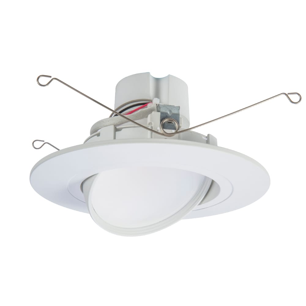 Halo 6-in LED Remodel or New Construction White Ic Gimbal Canless Recessed  Light Kit in the Recessed Light Kits department at