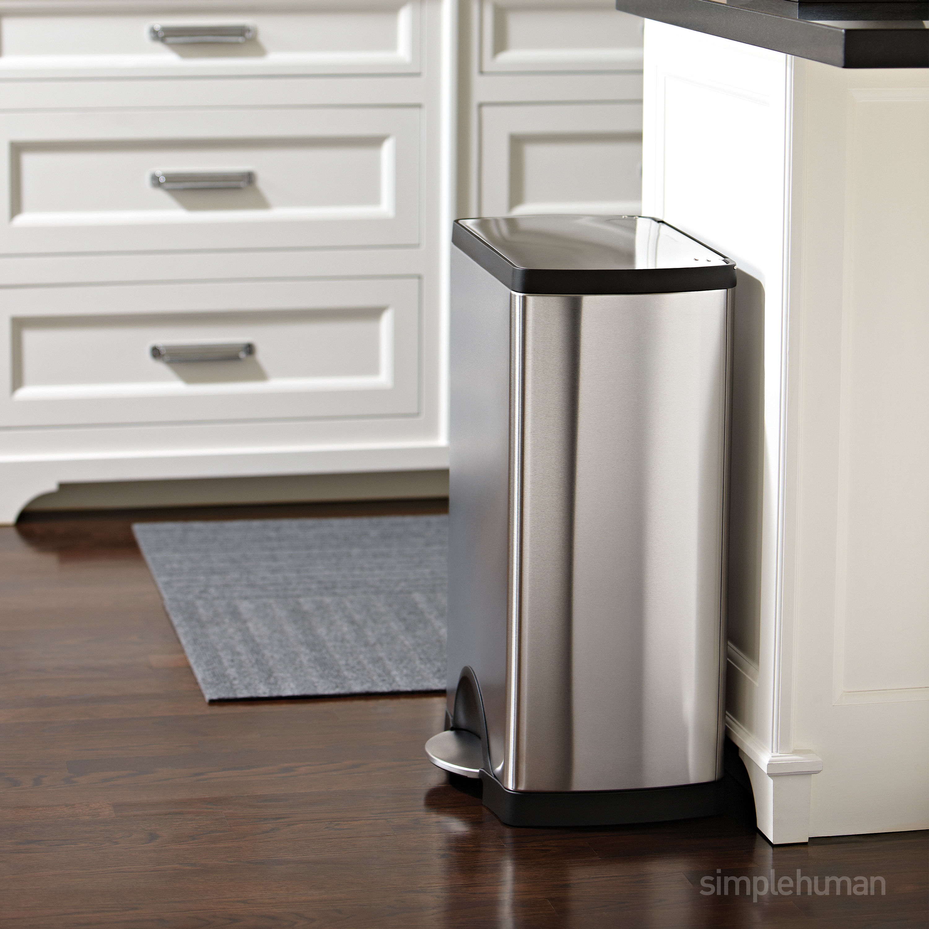 Simplehuman 50l Slim Open Commercial Trash Can Brushed Stainless Steel :  Target